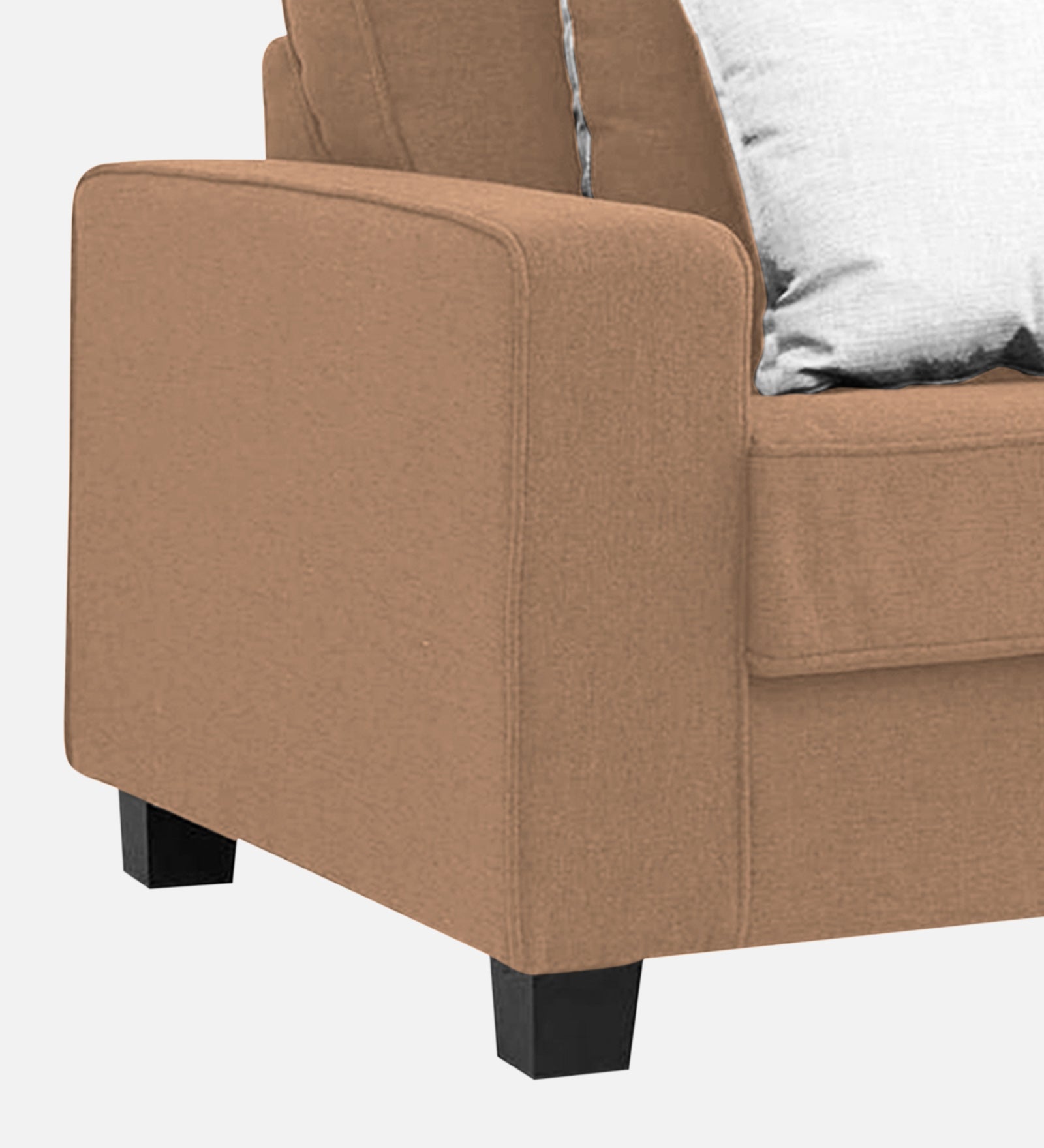 Ladybug Fabric 1 Seater Sofa In Cosmic Beige Colour - Febonic Living