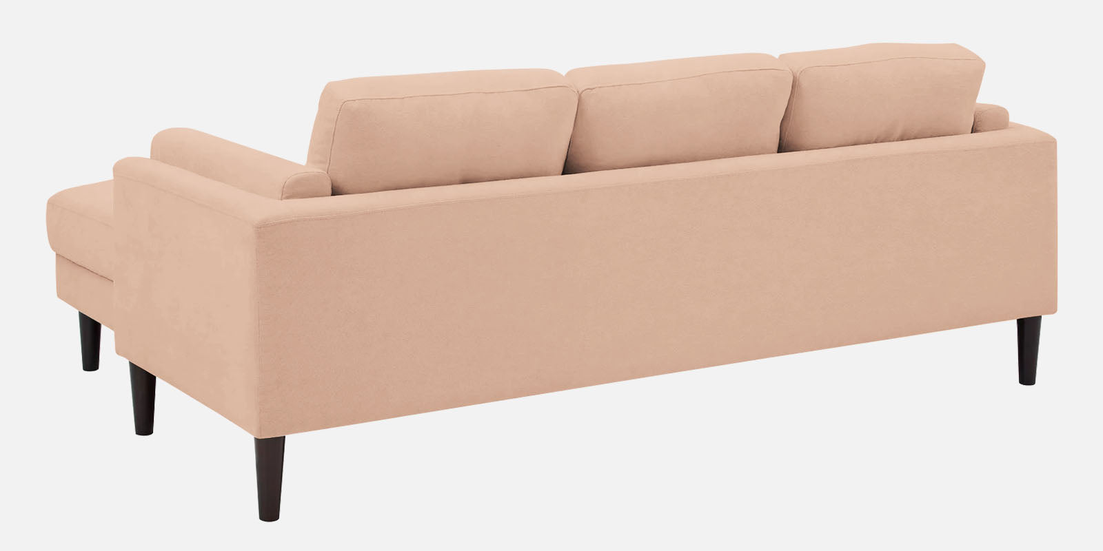 Creata Fabric LHS Sectional Sofa (2+Lounger) in Cosmic Beige Colour by Febonic