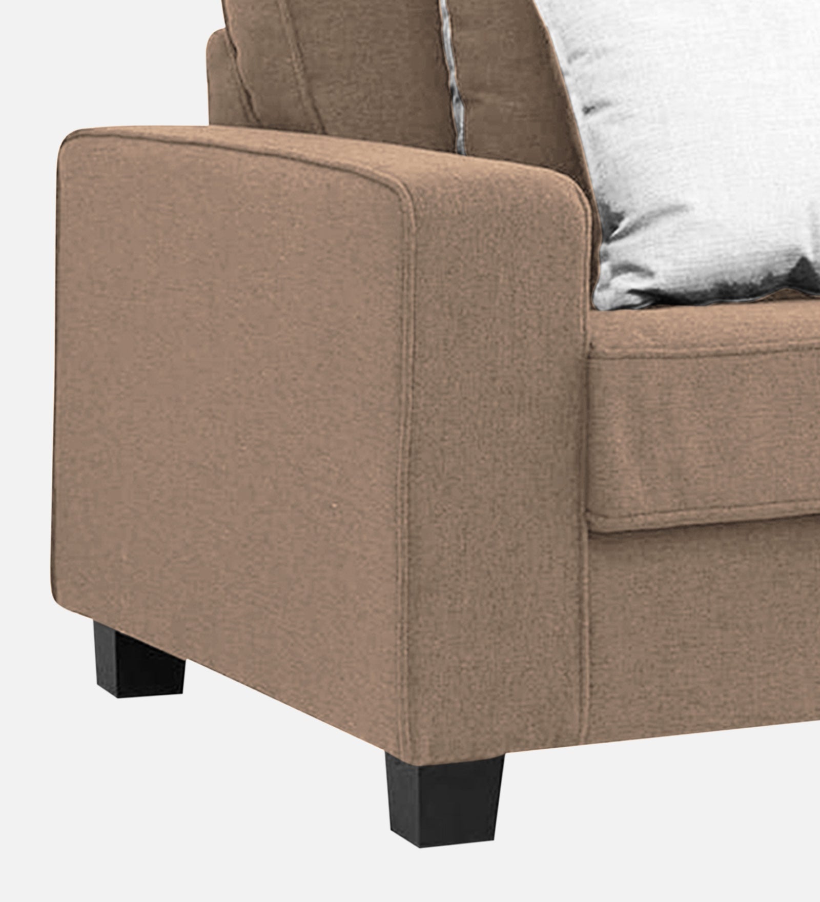 Ladybug Fabric 1 Seater Sofa In Cookie Beige Colour - Febonic Living