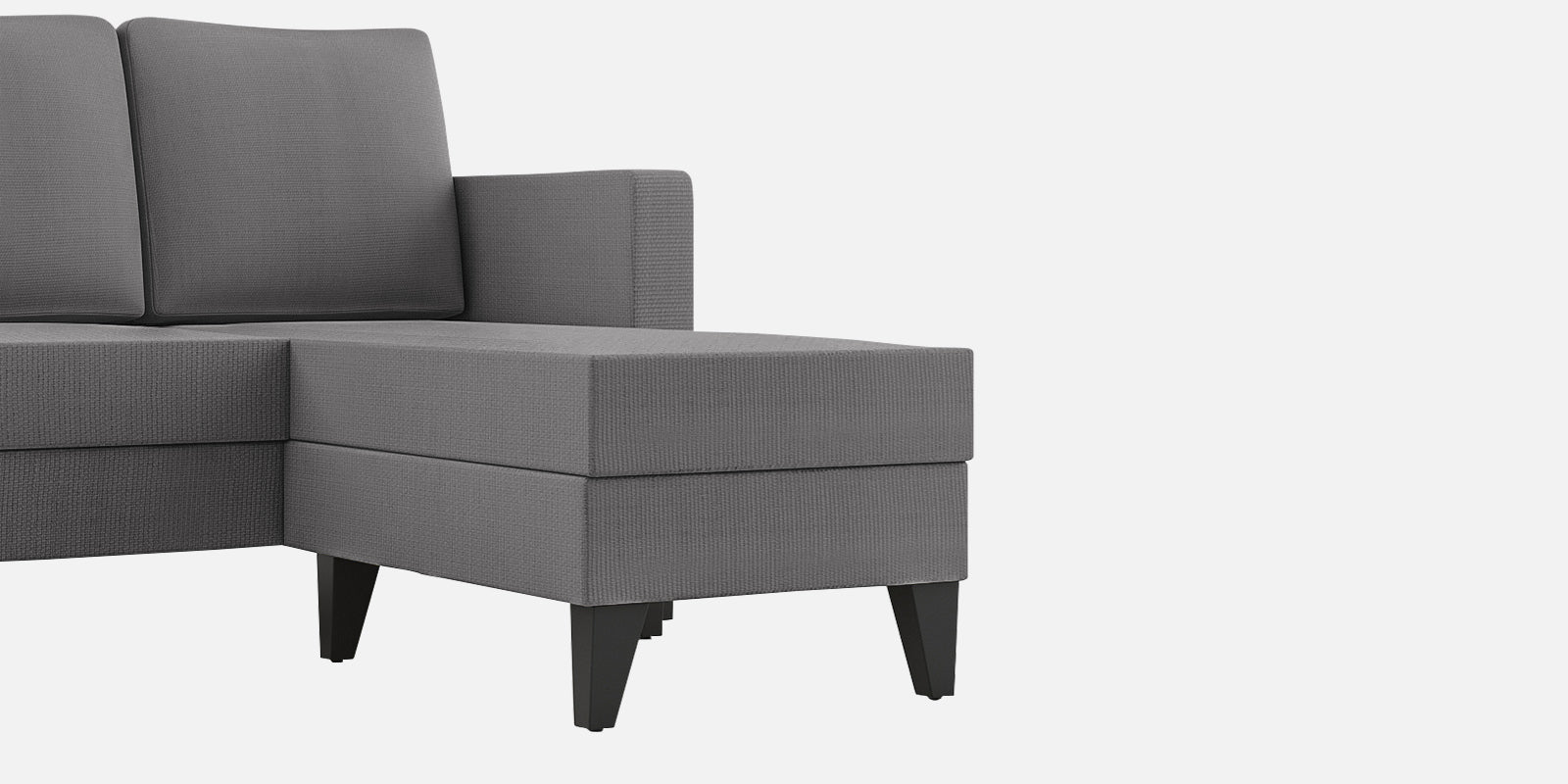 Nori Fabric LHS Sectional Sofa (3+Lounger) In Sudo Grey Colour - Febonic Living