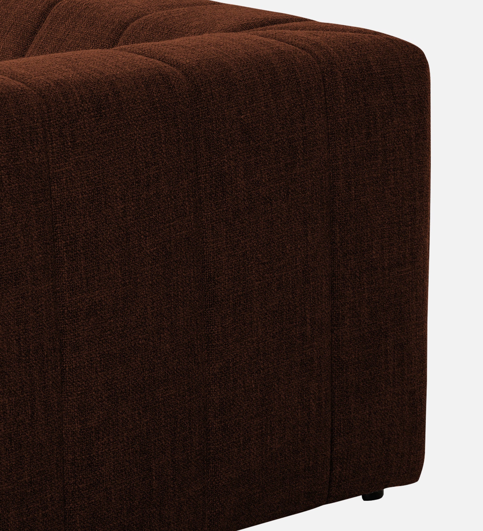 Lara Fabric 1 Seater Sofa In Coffee Brown Colour - Febonic Living