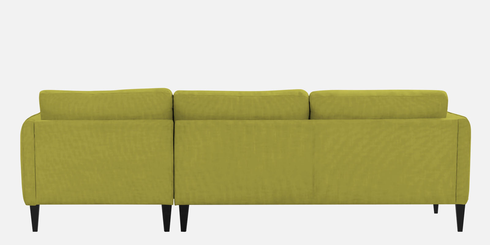 Piku Fabric LHS Sectional Sofa (3+Lounger) In Parrot Green Colour - Febonic Living
