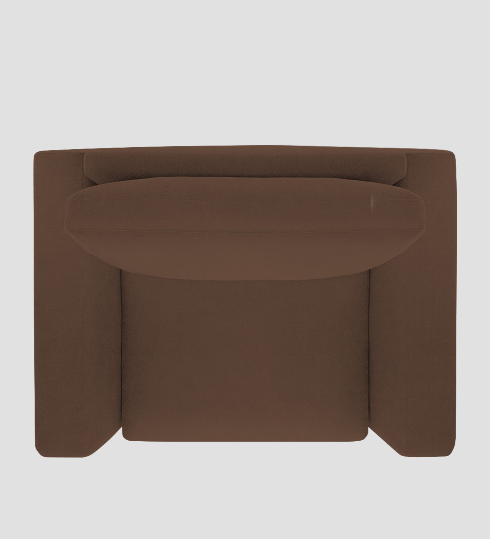 Esha Fabric 1 Seater Sofa In Ash Brown Colour - Febonic Living