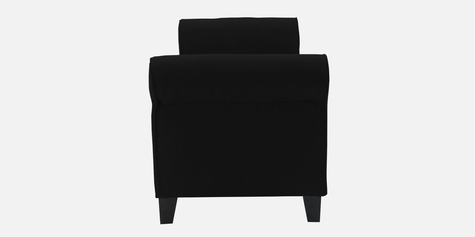 Molo Fabric 3 Seater Recamier In Zed Black Colour With Storage - Febonic Living
