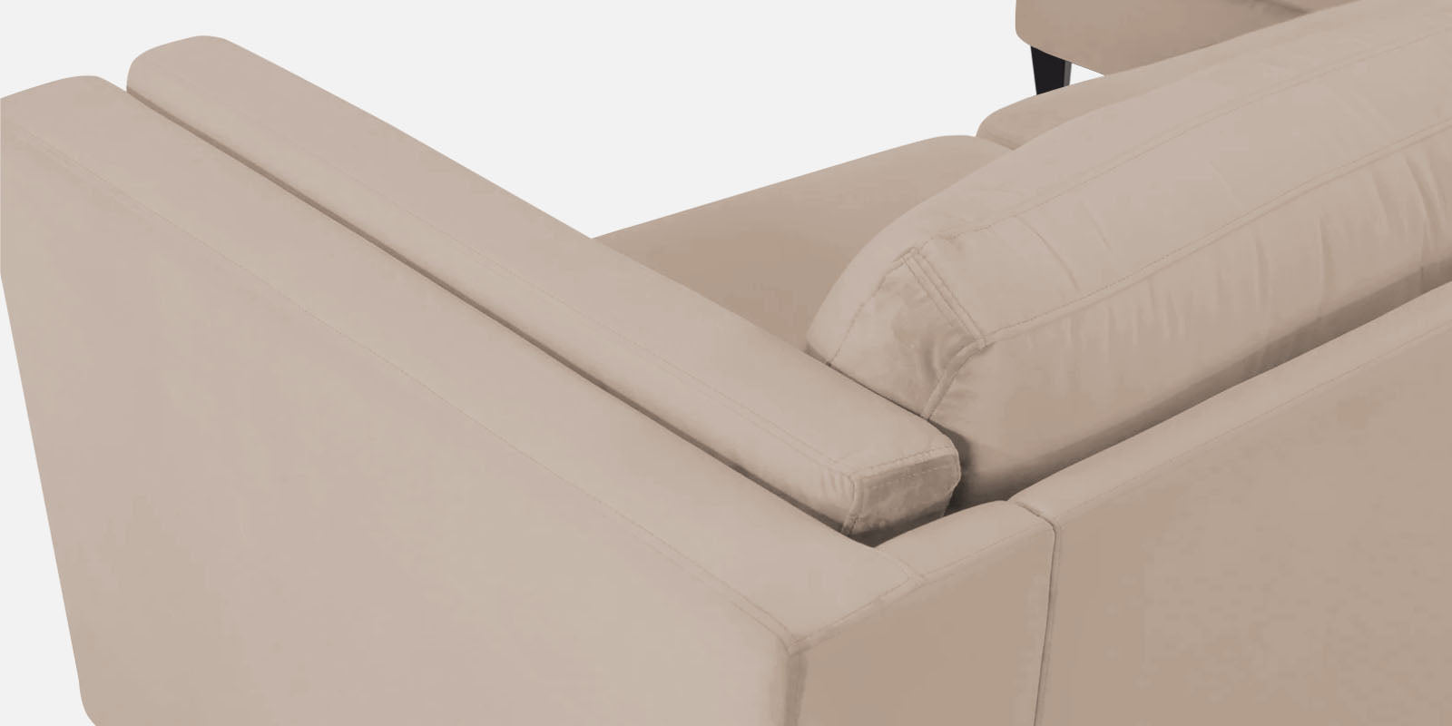 Jasper Velvet RHS Sectional Sofa (3+Lounger) In Camel Beige Colour - Febonic Living