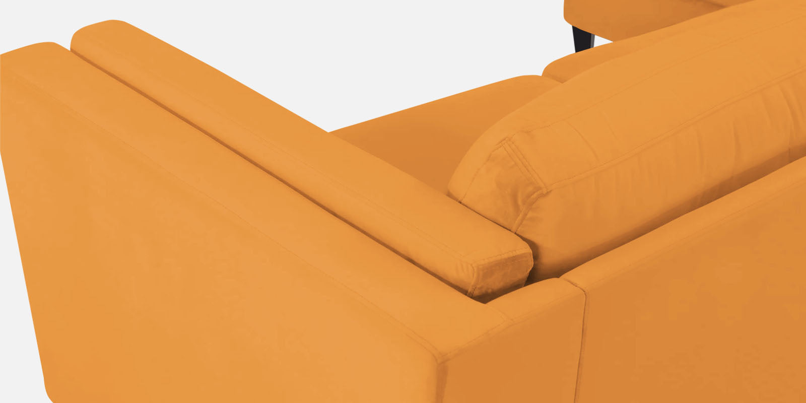 Jasper Velvet RHS Sectional Sofa (3+Lounger) In Tangerine orange Colour - Febonic Living