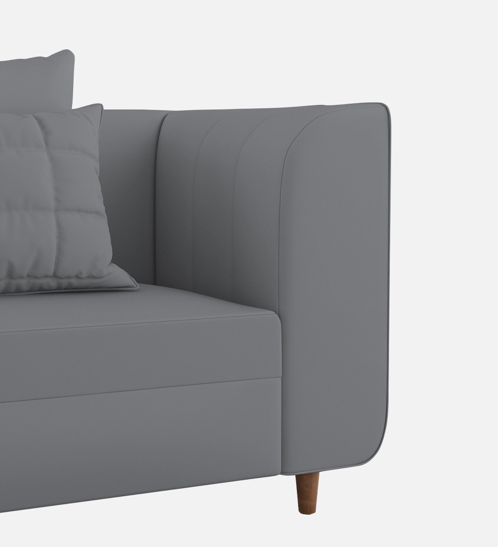 Sumo Velvet 1 Seater Sofa In Pubble Grey Colour - Febonic Living