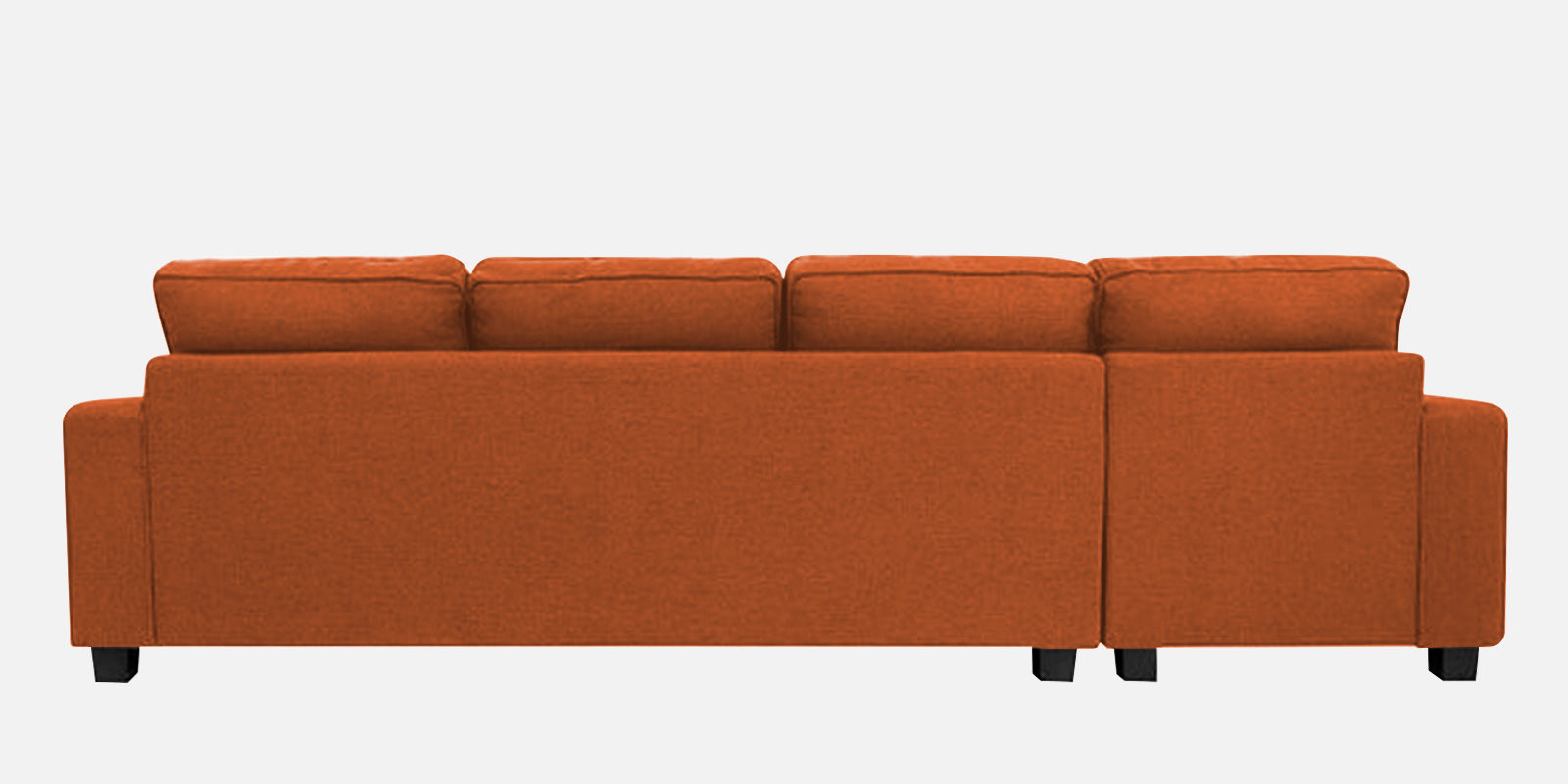 Ladybug Fabric LHS Sectional Sofa (3+Lounger) In Vivid Orange Colour - Febonic Living