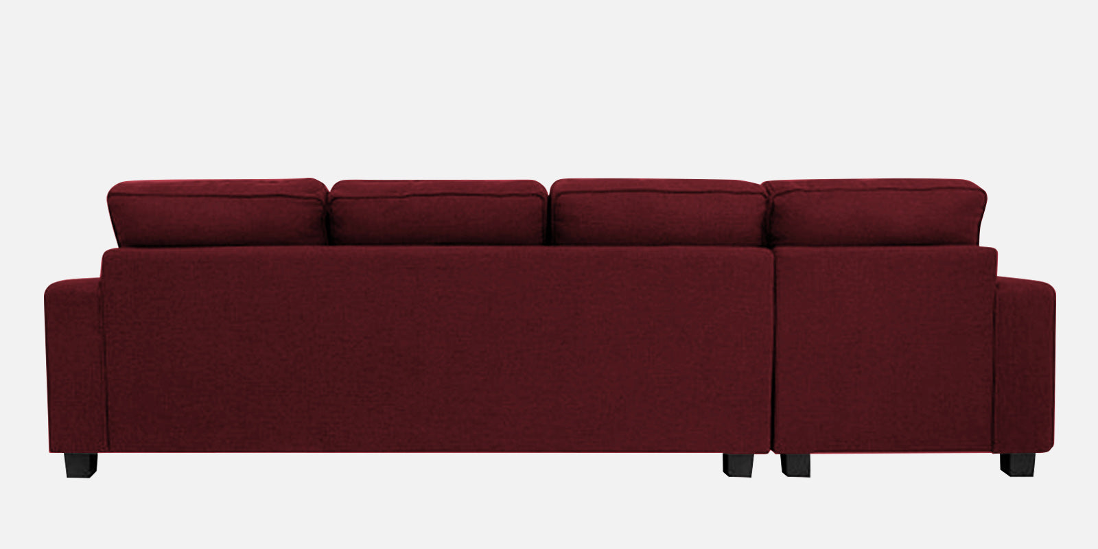 Ladybug Fabric LHS Sectional Sofa (3+Lounger) In Blood Maroon Colour - Febonic Living