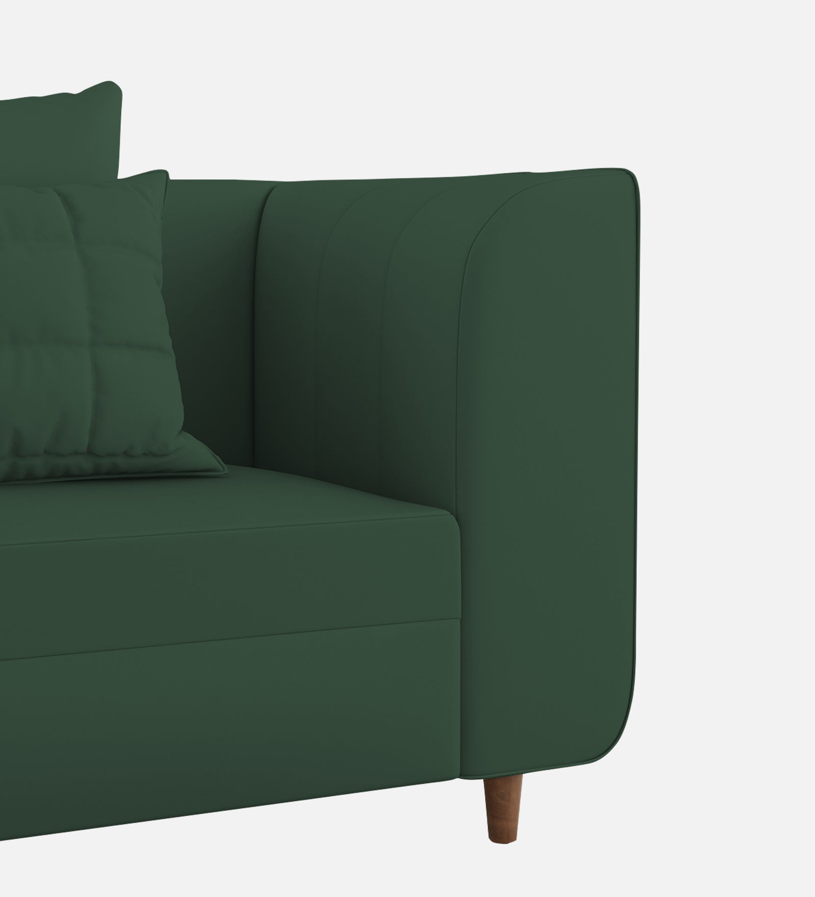 Sumo Velvet 1 Seater Sofa In Amazon Green Colour - Febonic Living