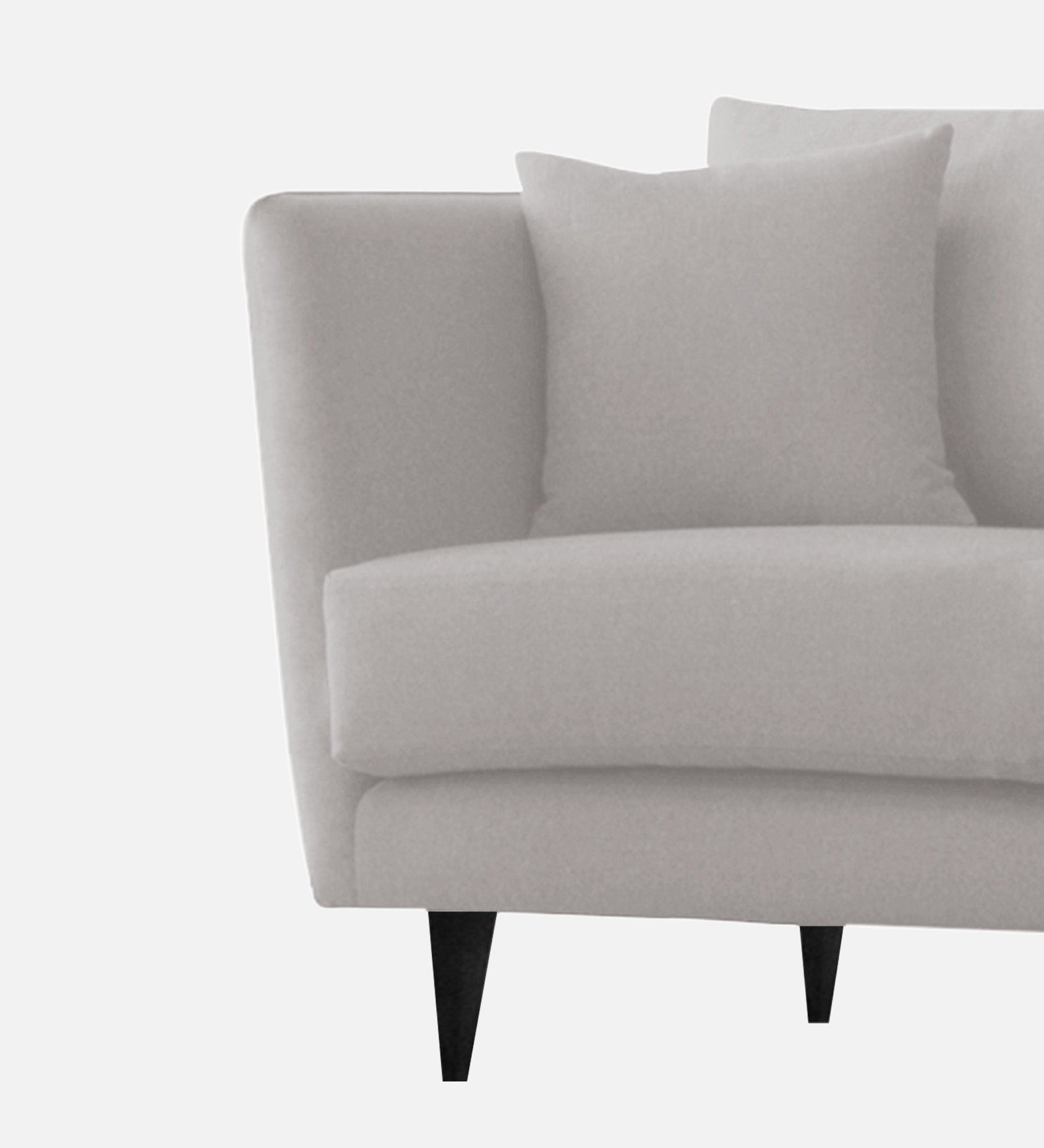 Norway Velvet 1 Seater Sofa In Concrete Grey Colour - Febonic Living