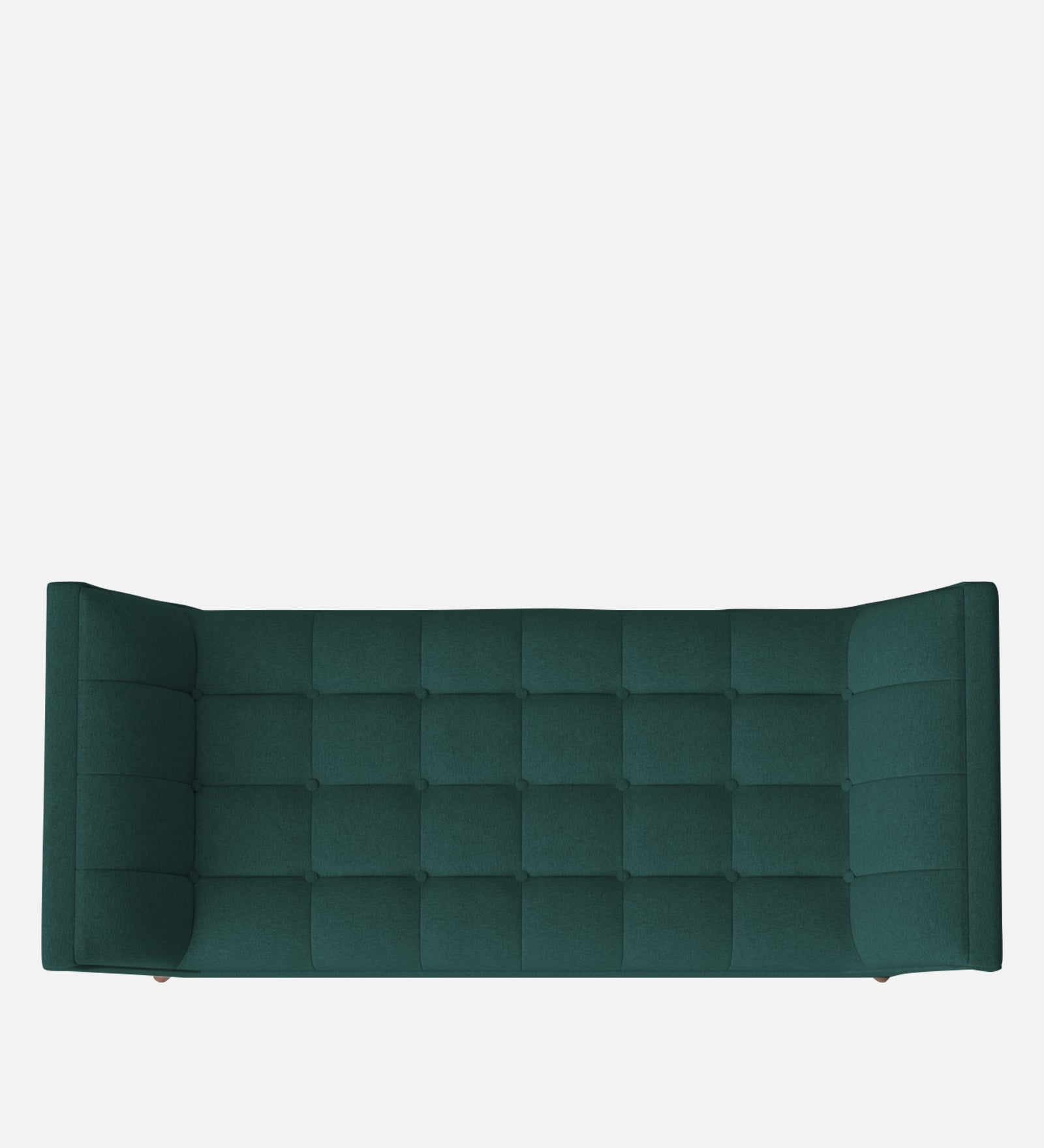 Cartes Velvet Bench In Pine Green Colour