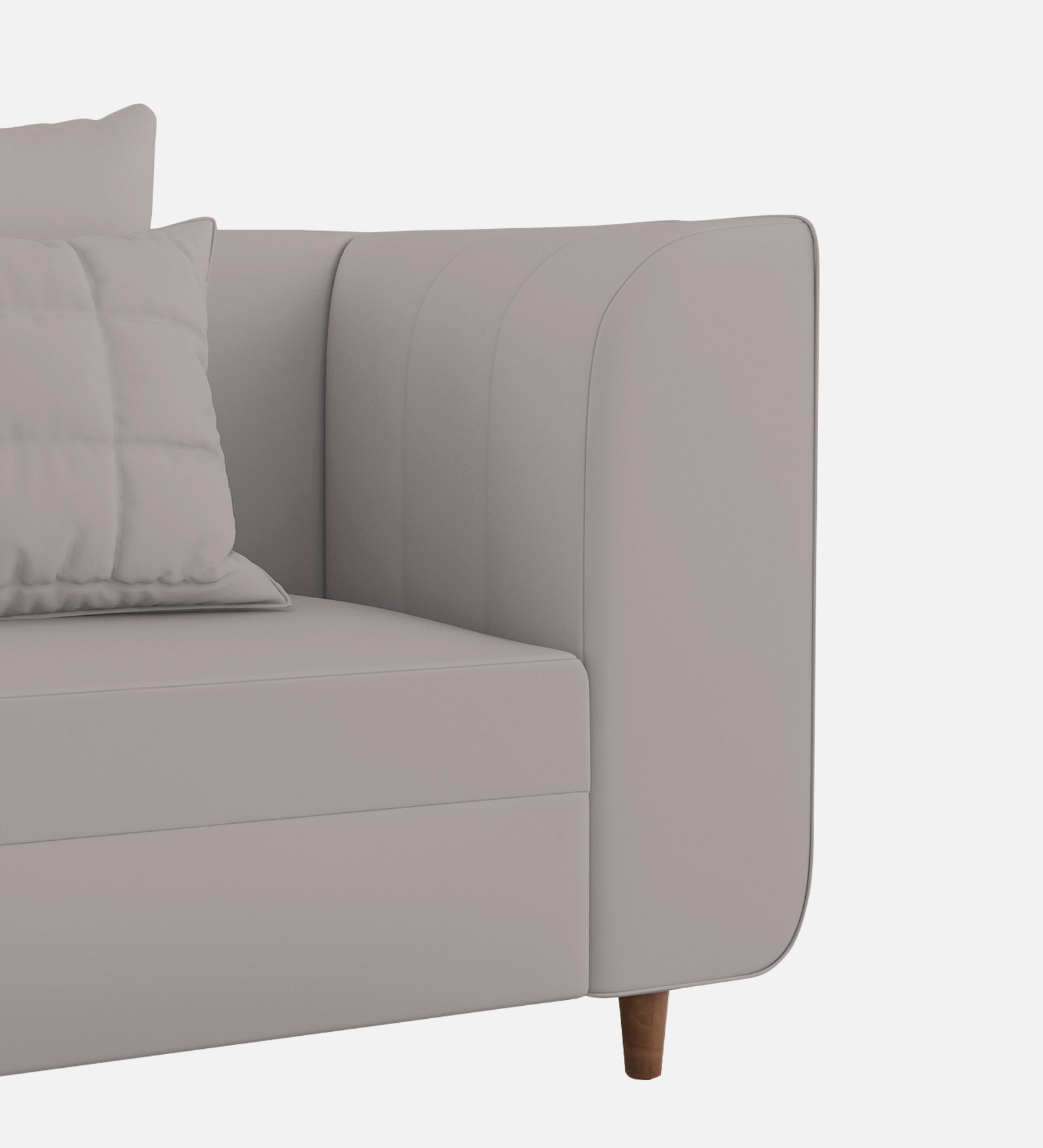 Sumo Velvet 1 Seater Sofa In Pearl Grey Colour - Febonic Living