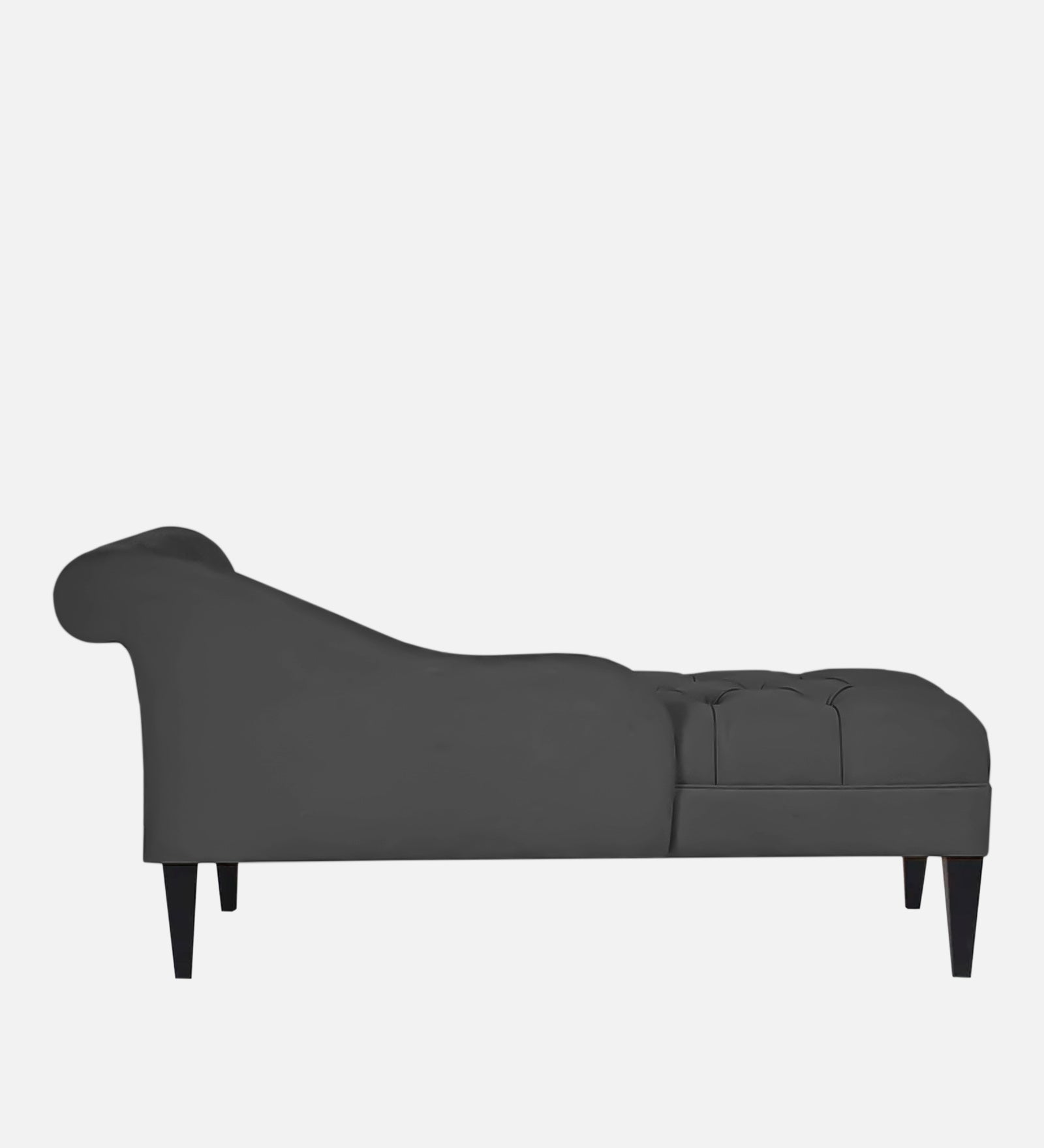 Adria Fabric LHS Chaise Lounger In Charcoal Grey Colour - Febonic Living