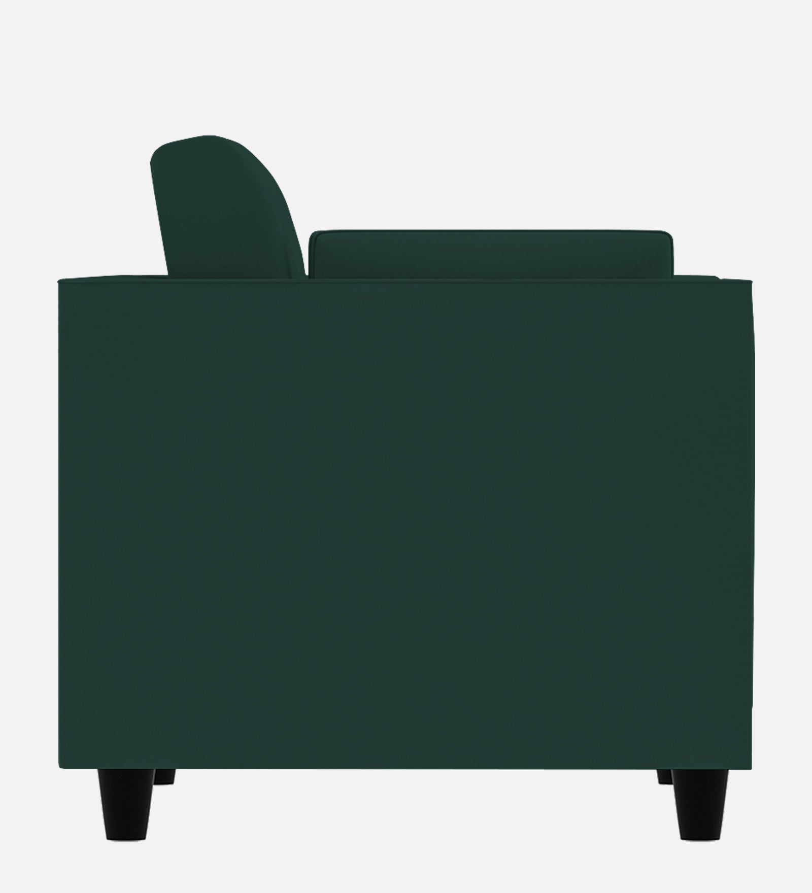 Bristo Velvet 1 Seater Sofa In Forest Green Colour With Storage - Febonic Living