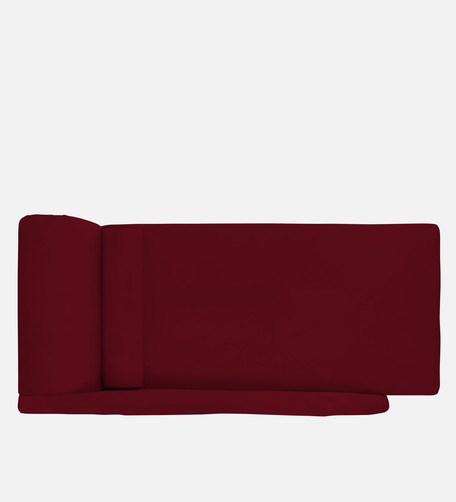 Rana Velvet RHS Chaise Lounger In Dark Maroon Colour - Febonic Living