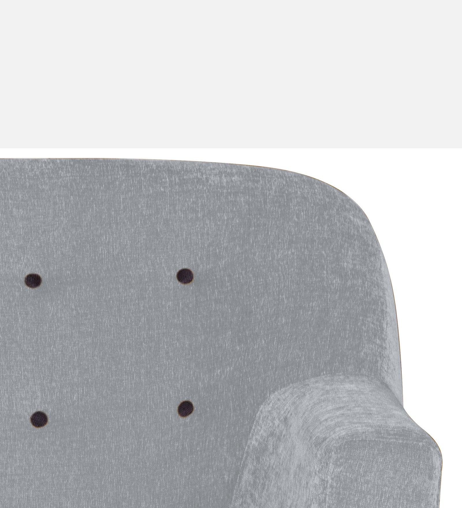 German Fabric 1 Seater Sofa In Coin Grey Colour - Febonic Living