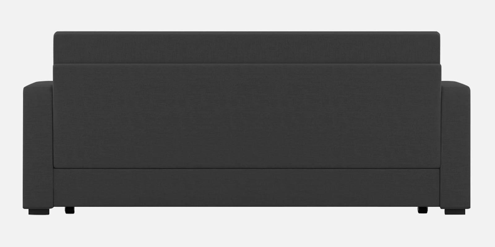 Calra Fabric 3 Seater Pull Out Sofa Cum Bed In Charcoal Grey Colour With Storage - Febonic Living