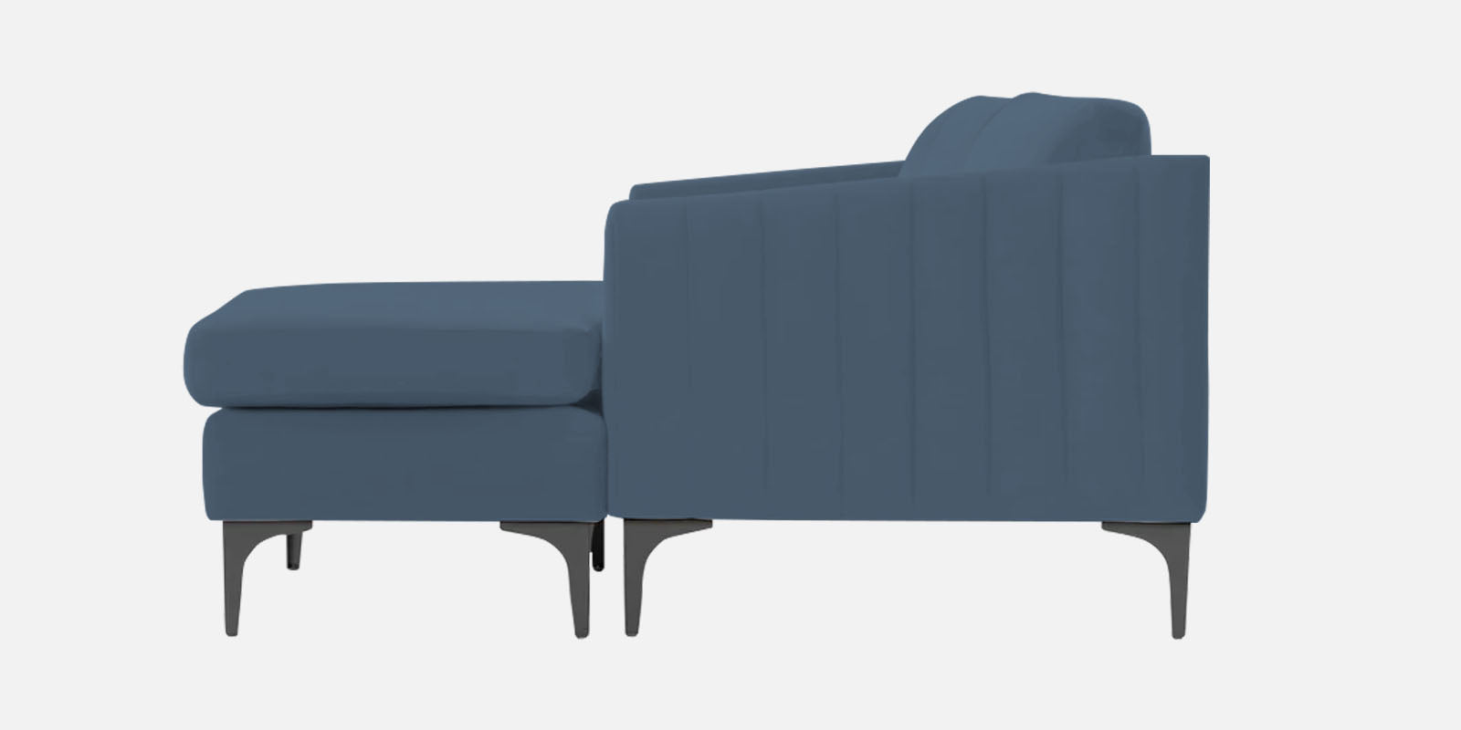 Haru Fabric RHS Sectional Sofa (2+Lounger) In Oxford Blue Colour - Febonic Living