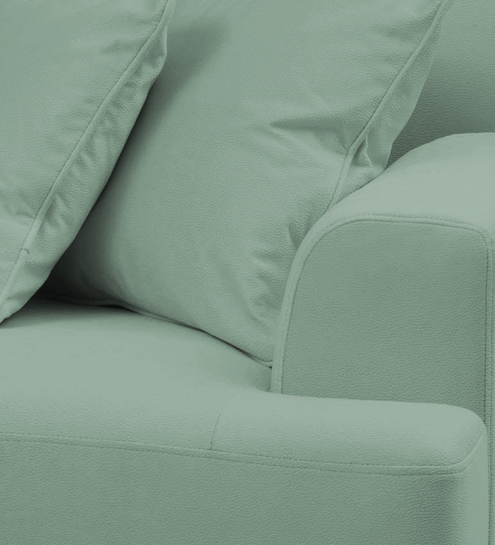 Woody Fabric 1 Seater Sofa in Mist Blue Colour