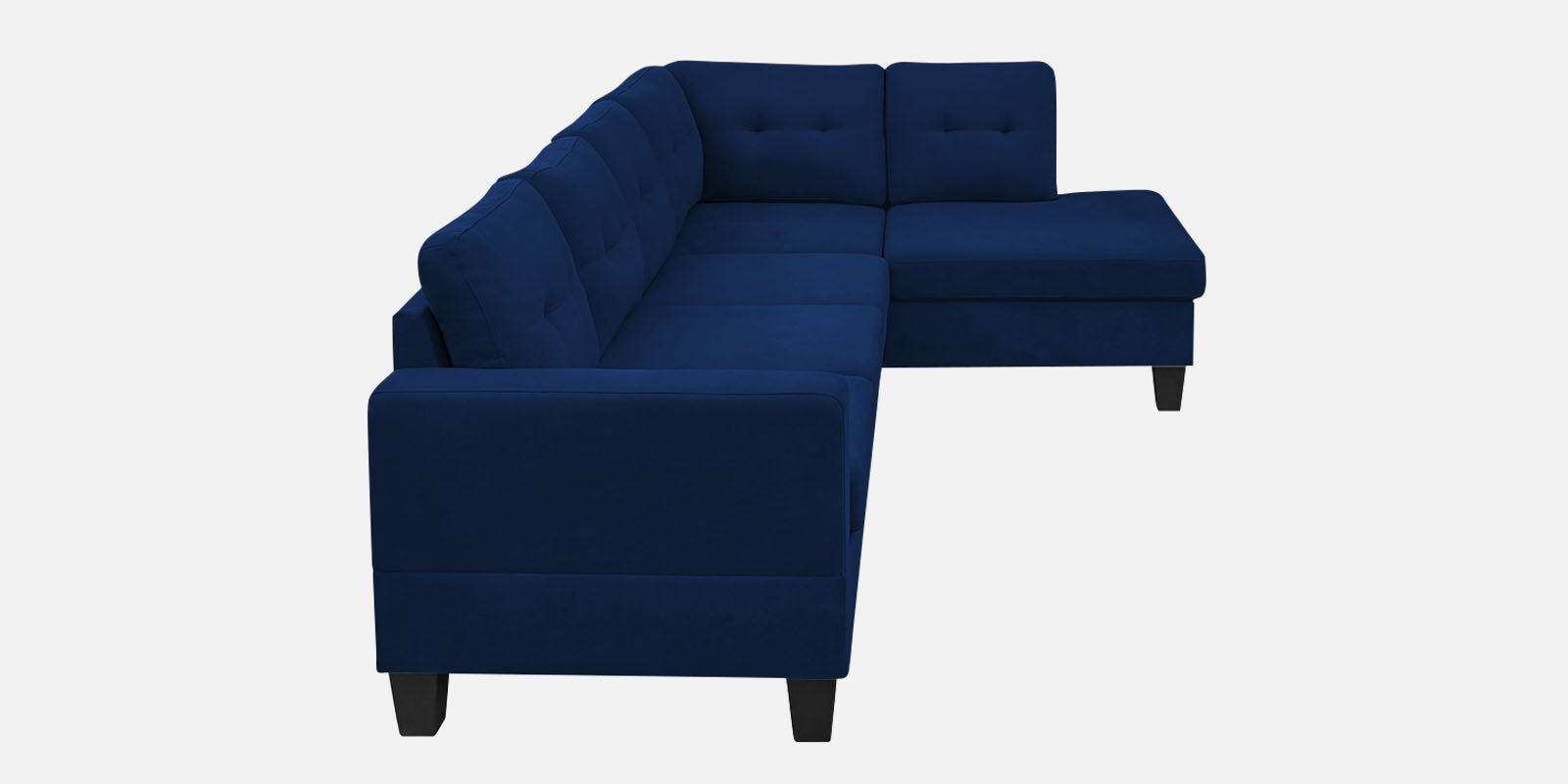Thomas Fabric LHS Sectional Sofa (3+Lounger) In Royal Blue Colour - Febonic Living