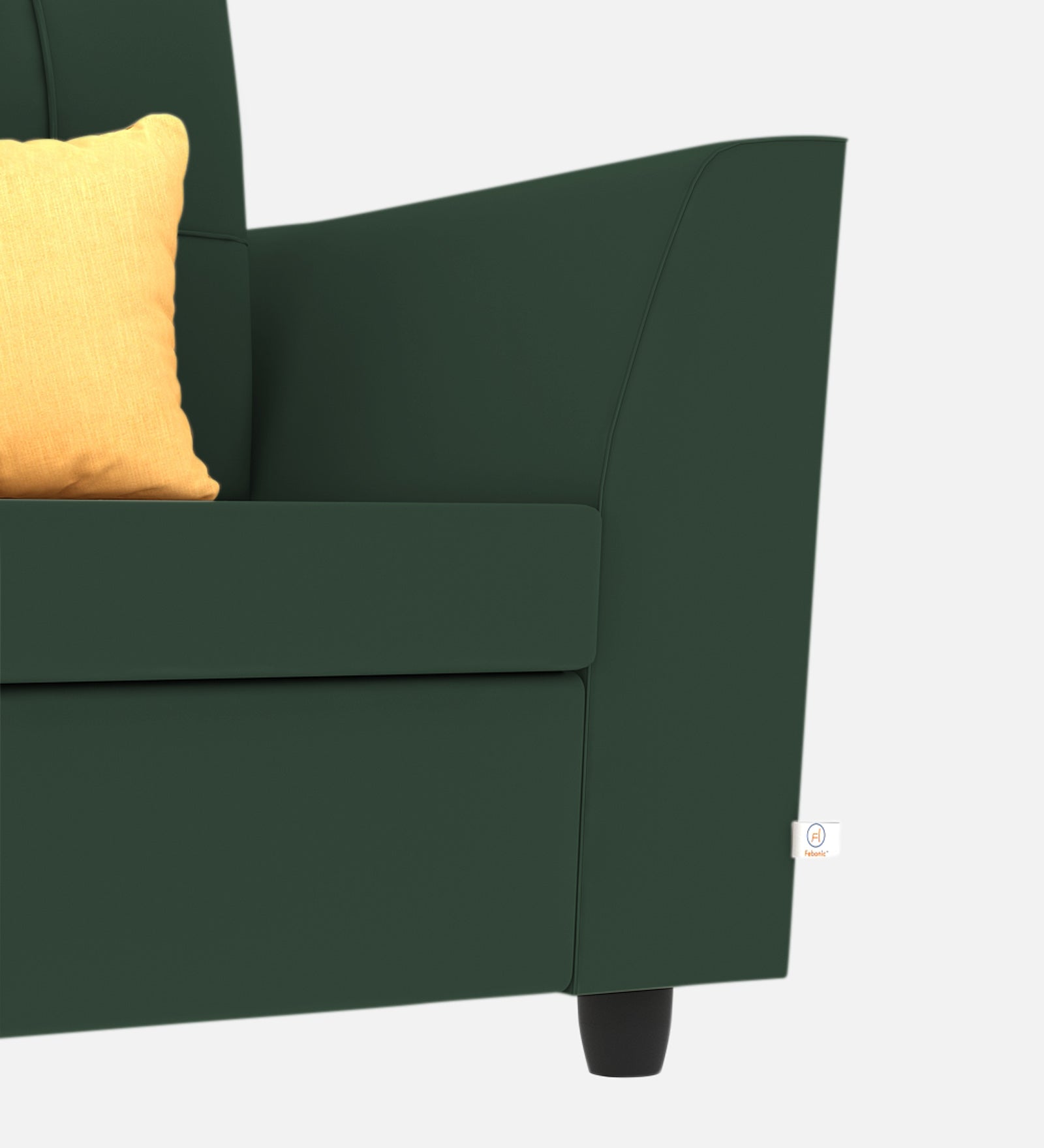 Nestin Velvet 1 Seater Sofa In Amazon Green Colour - Febonic Living