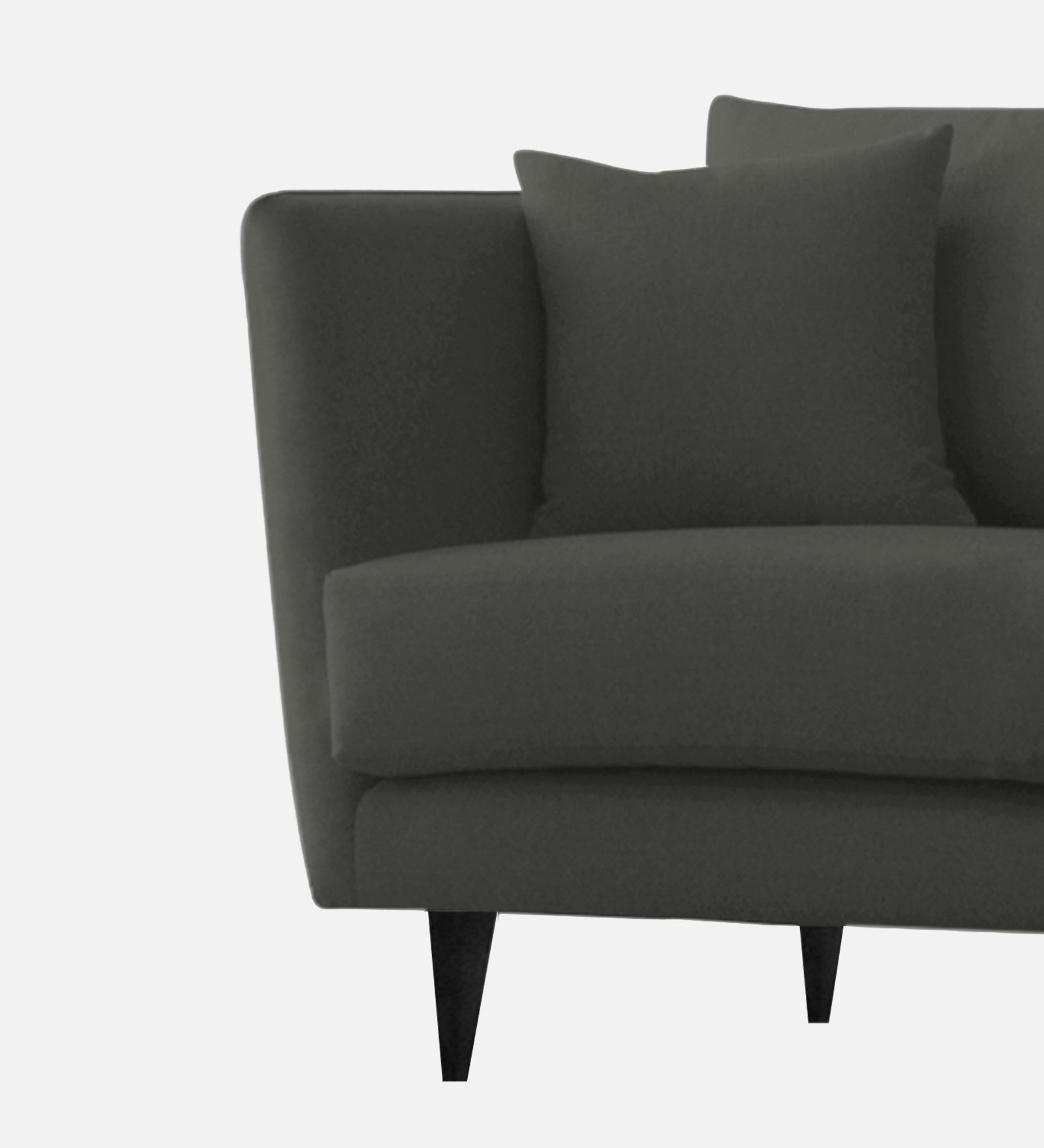 Norway Velvet 1 Seater Sofa In Hory Grey Colour - Febonic Living