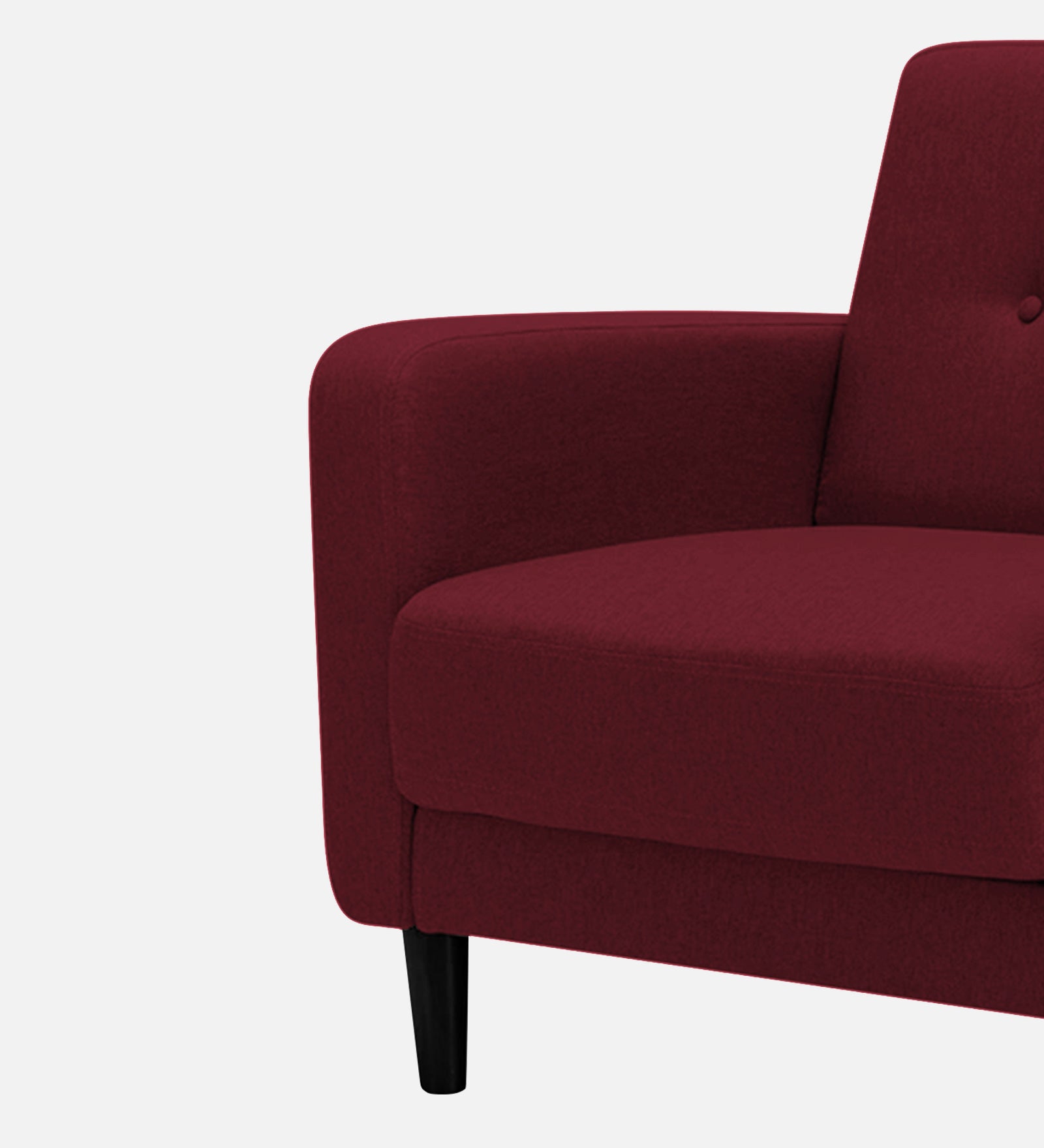 Marq Fabric 1 Seater Sofa In  Blood Maroon Colour - Febonic Living