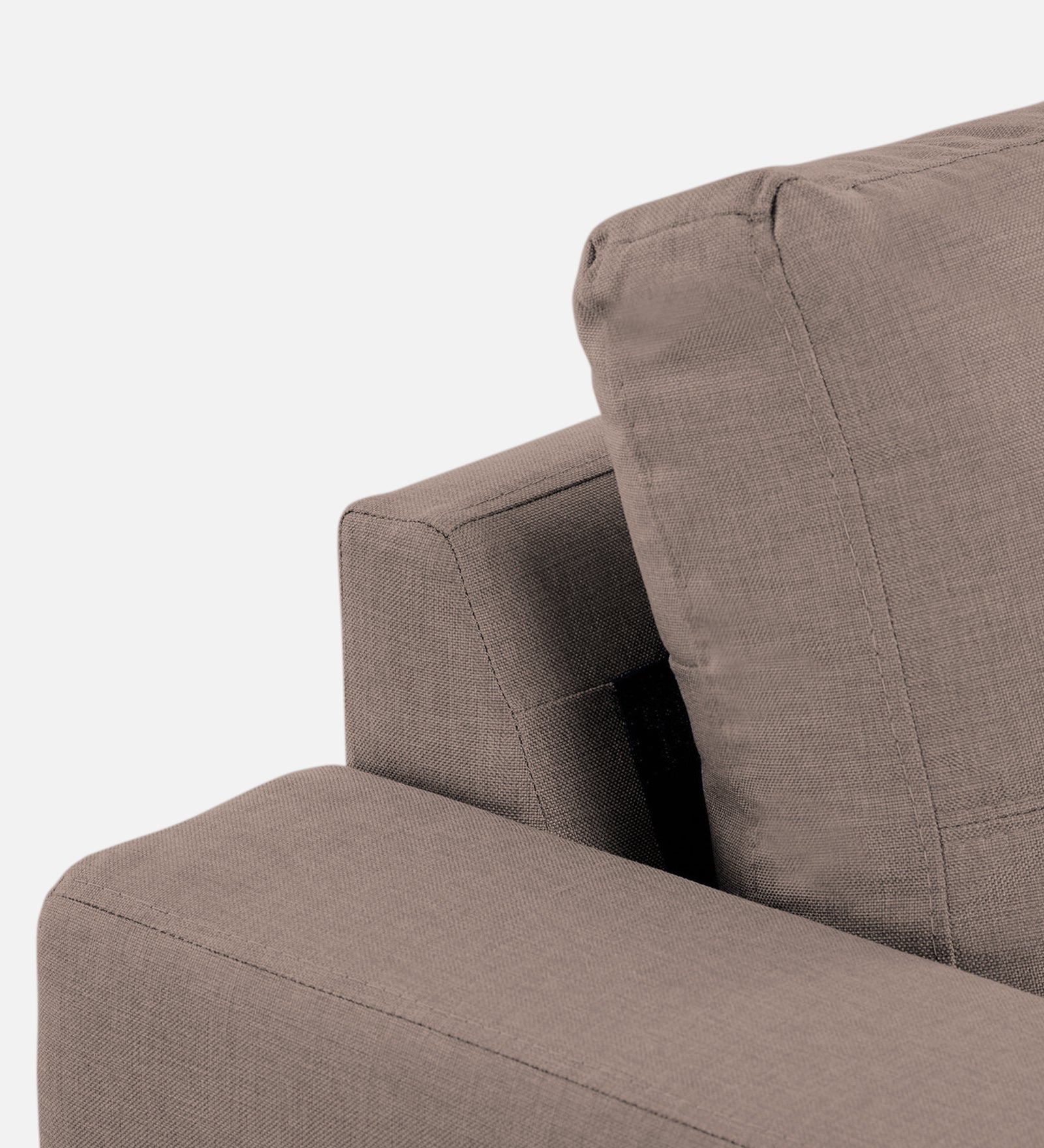 Perry Fabric 1 Seater Sofa In Kadhi Beige Colour - Febonic Living