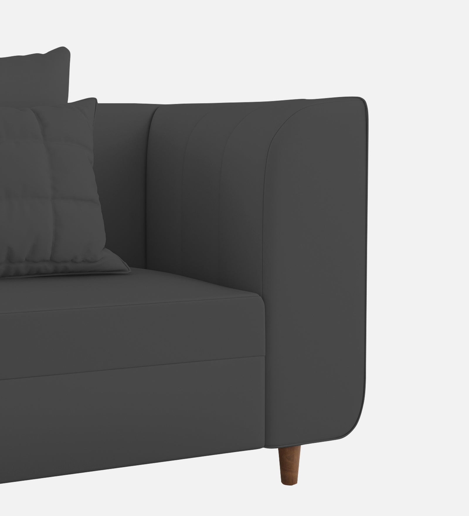Sumo Velvet 1 Seater Sofa In Davy grey Colour - Febonic Living