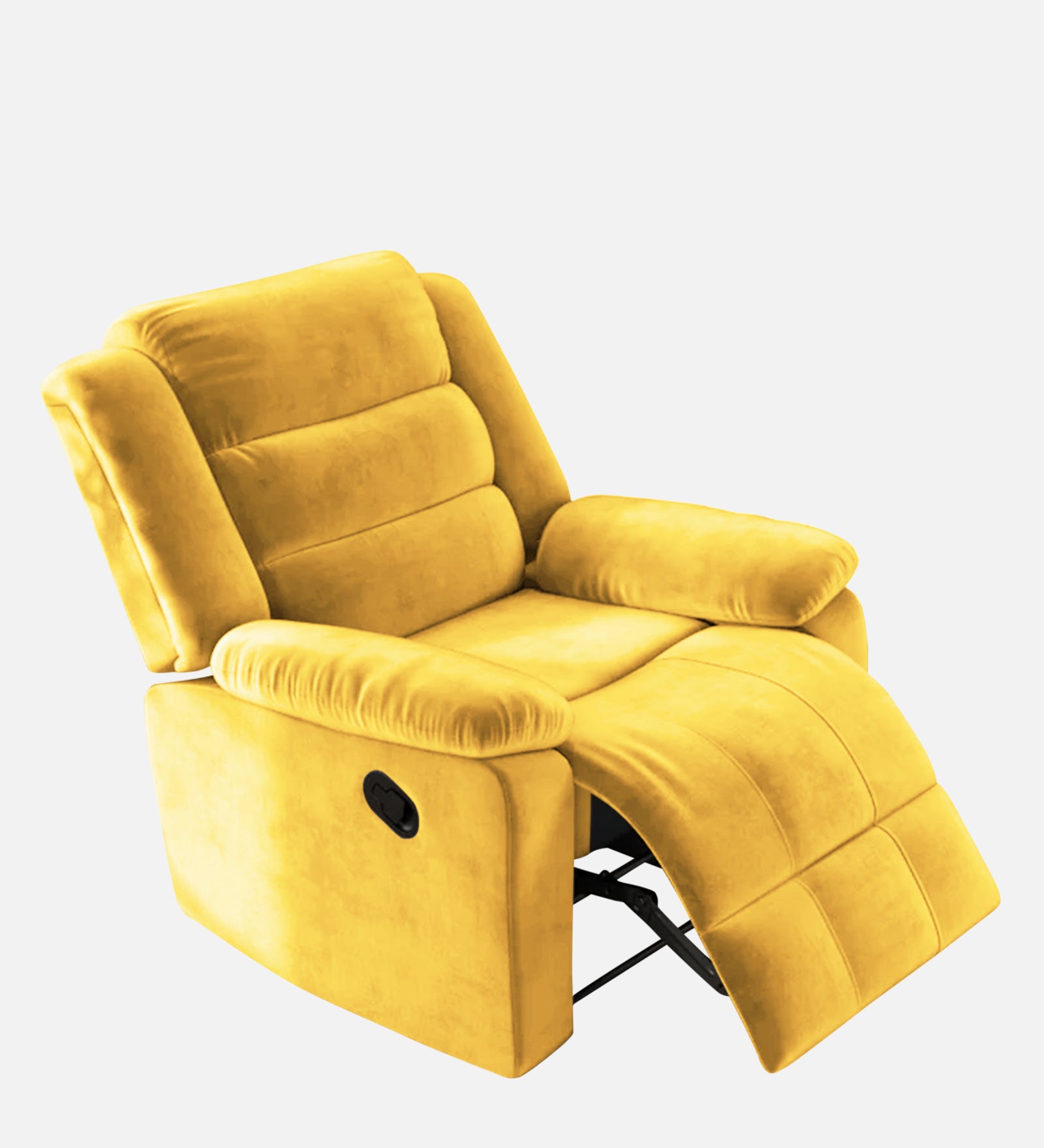 Erra Fabric 1 Seater Motorized Recliner In Bold Yellow Colour - Febonic Living