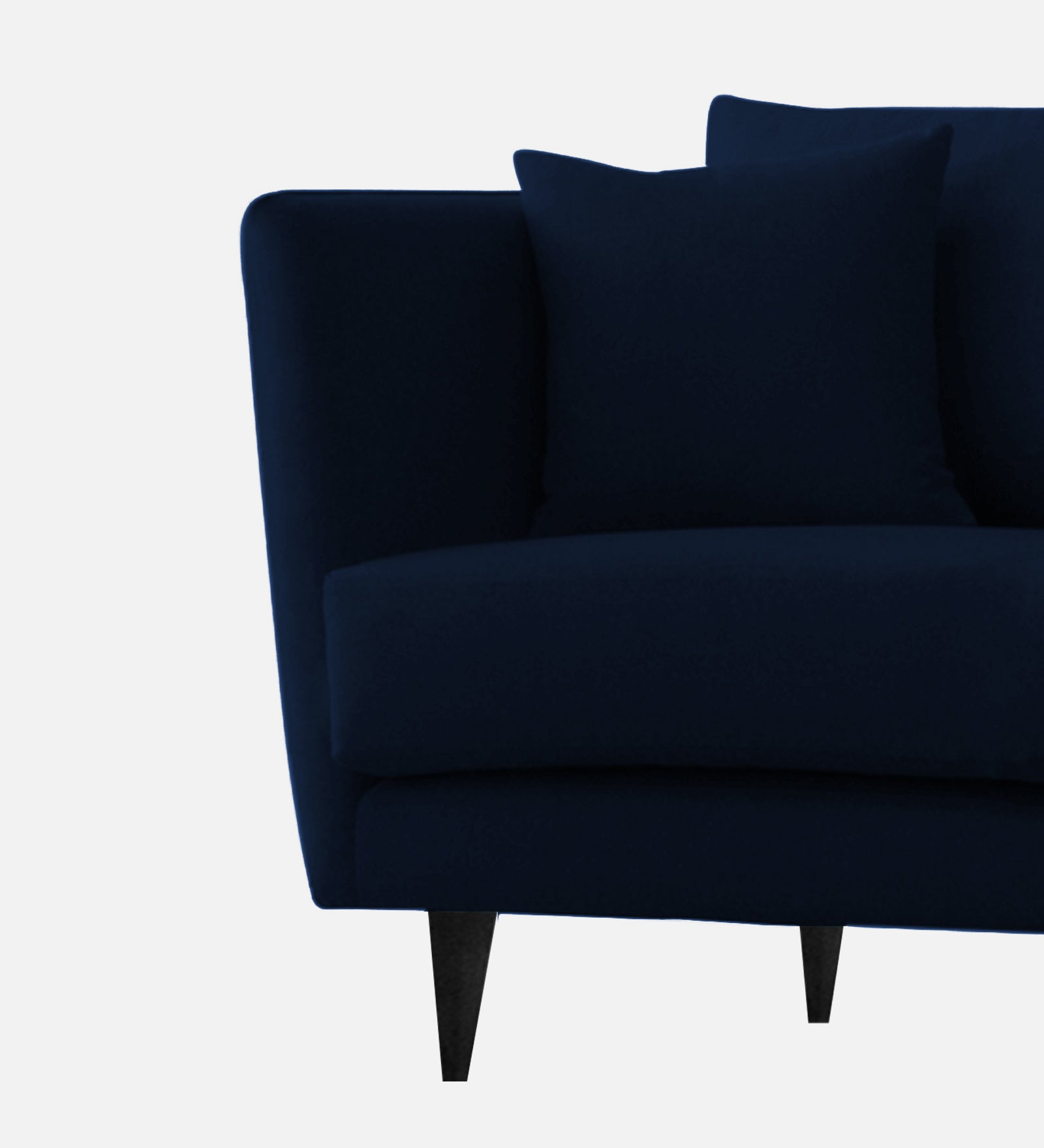 Norway Velvet 1 Seater Sofa In Dark Blue Colour - Febonic Living