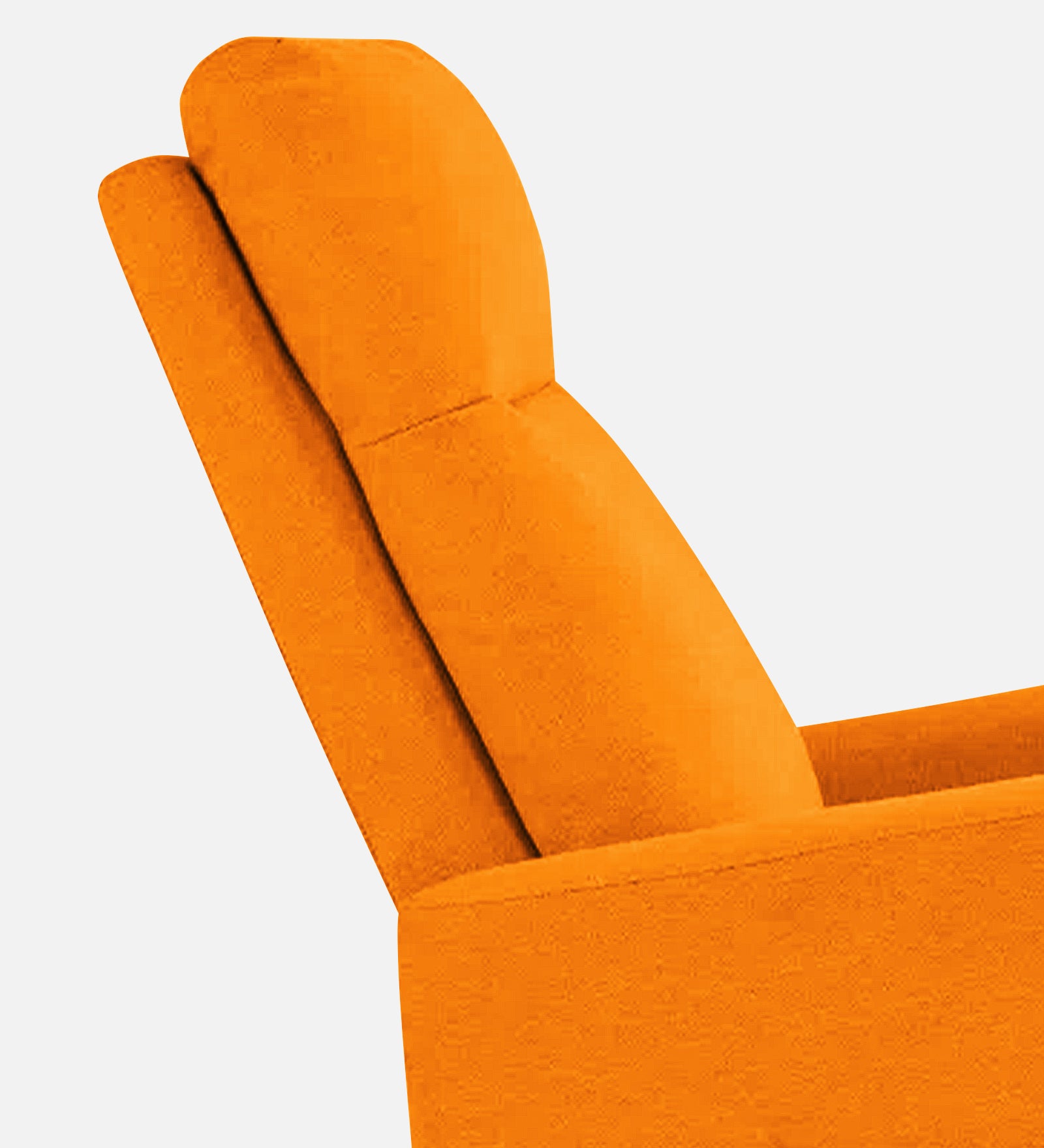 Zura Fabric 1 Seater Rotating Motorized Recliner In Vivid Orange Colour - Febonic Living