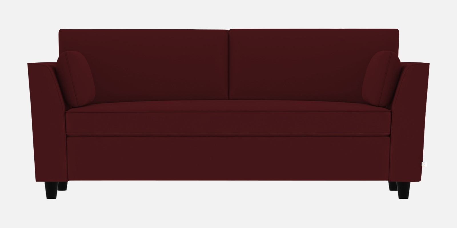 Bristo Velvet 3 Seater Sofa In Dark Maroon Colour - Febonic Living