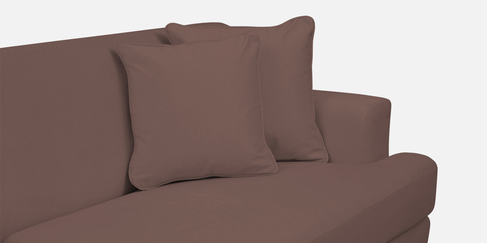 Woody Fabric LHS Sectional Sofa (3+Lounger) In Berry Wine Colour - Febonic Living