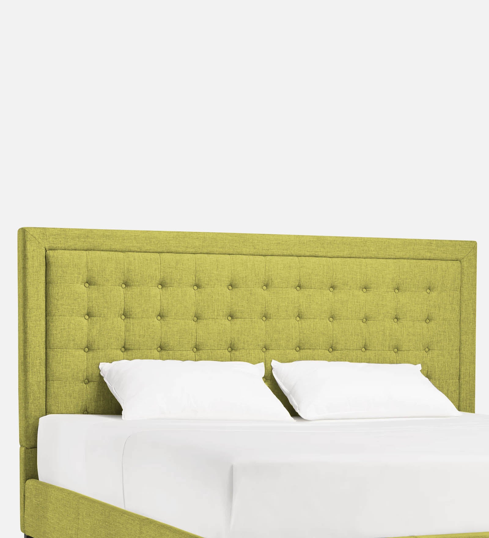 Kaster Fabric Upholstered King Size Bed In Parrot Green Colour - Febonic Living