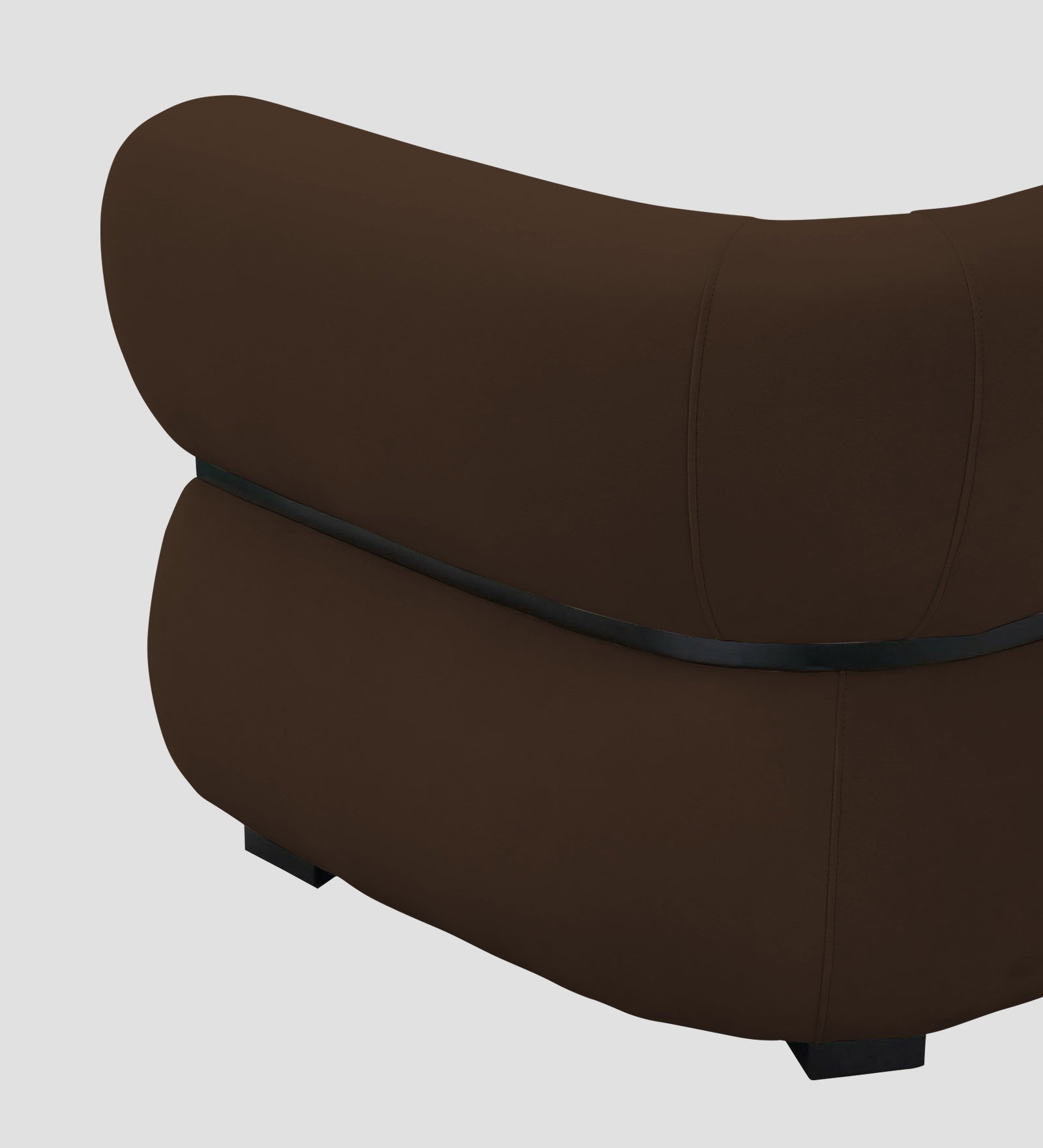 Kula Velvet 1 Seater Sofa In Cholocate Brown Colour - Febonic Living