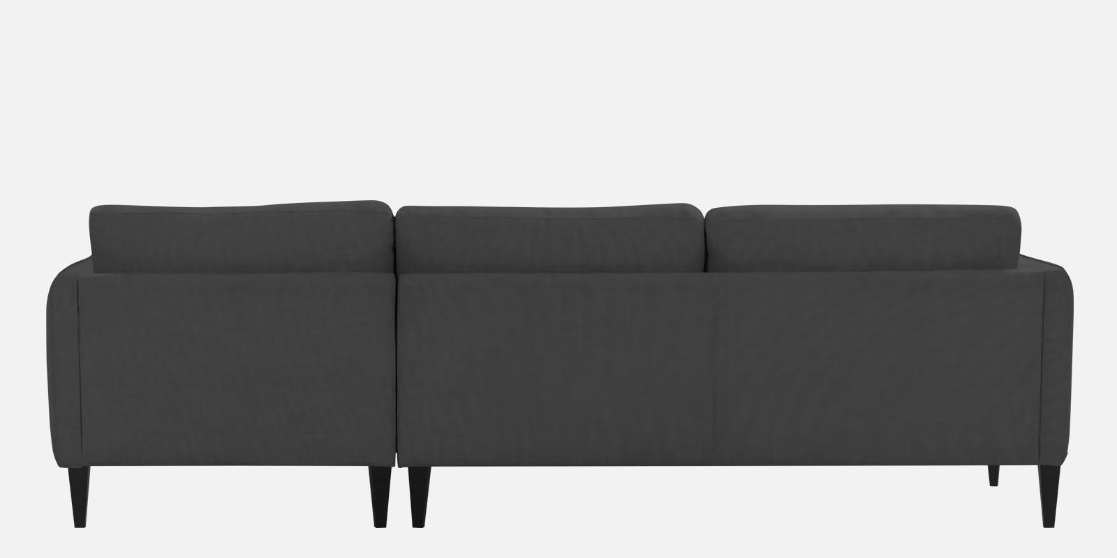Piku Fabric LHS Sectional Sofa (3+Lounger) In Charcoal Grey Colour - Febonic Living