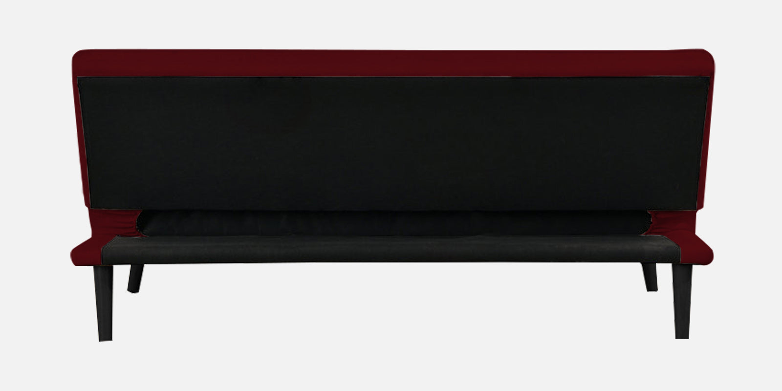 Toner Fabric 3 Seater Convertible Sofa Cum Bed In Ruby Red Colour - Febonic Living