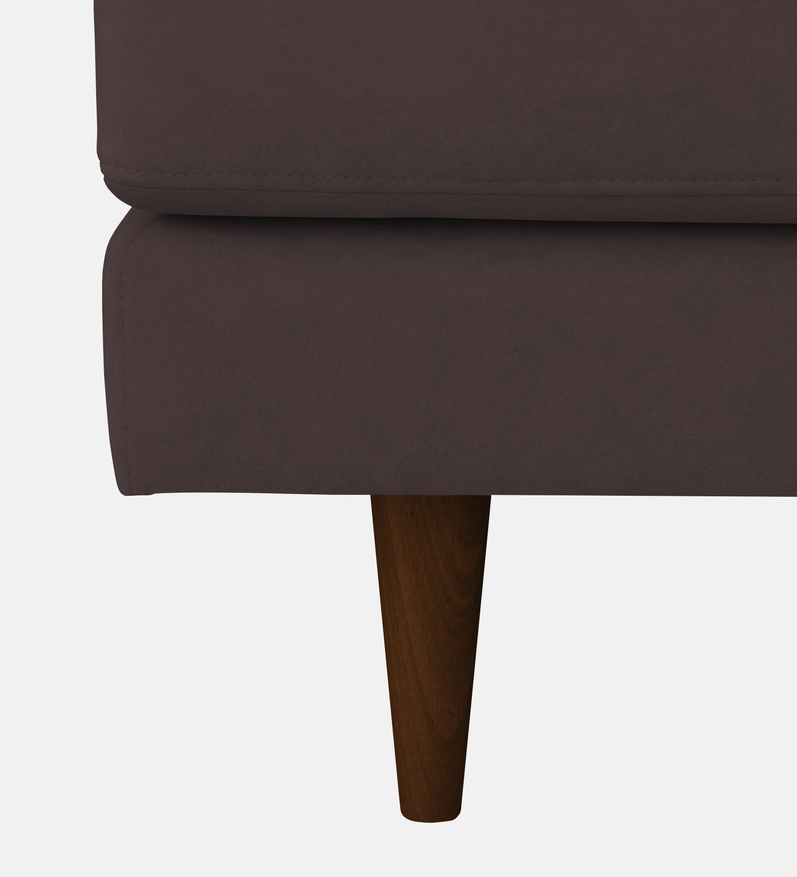 Motra Velvet 1 Seater Sofa In Mocha Brown Colour - Febonic Living