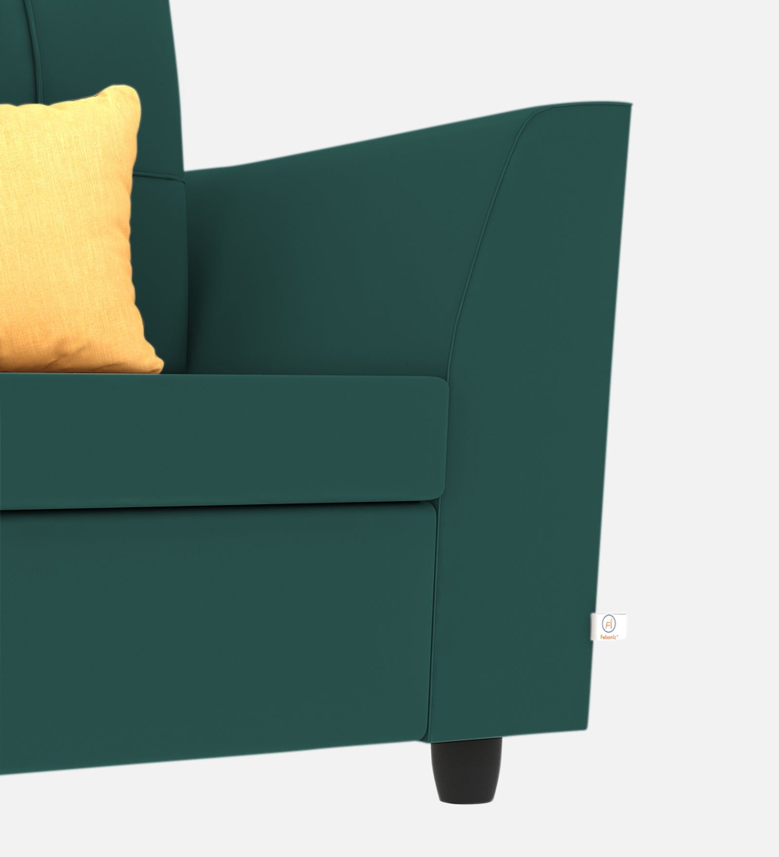 Nestin Velvet 1 Seater Sofa In Pine Green Colour - Febonic Living