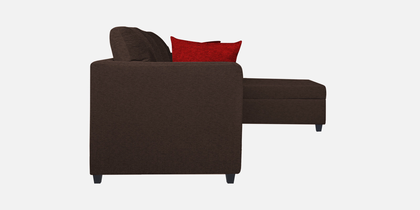 Nebula Fabric LHS Sectional Sofa (3+Lounger) In Coffee Brown Colour - Febonic Living