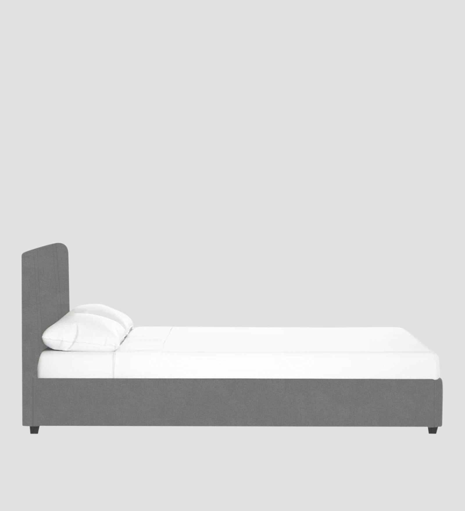 Asyra Velvet Upholstered King Size Bed In Light Grey Colour With Box Storage - Febonic Living