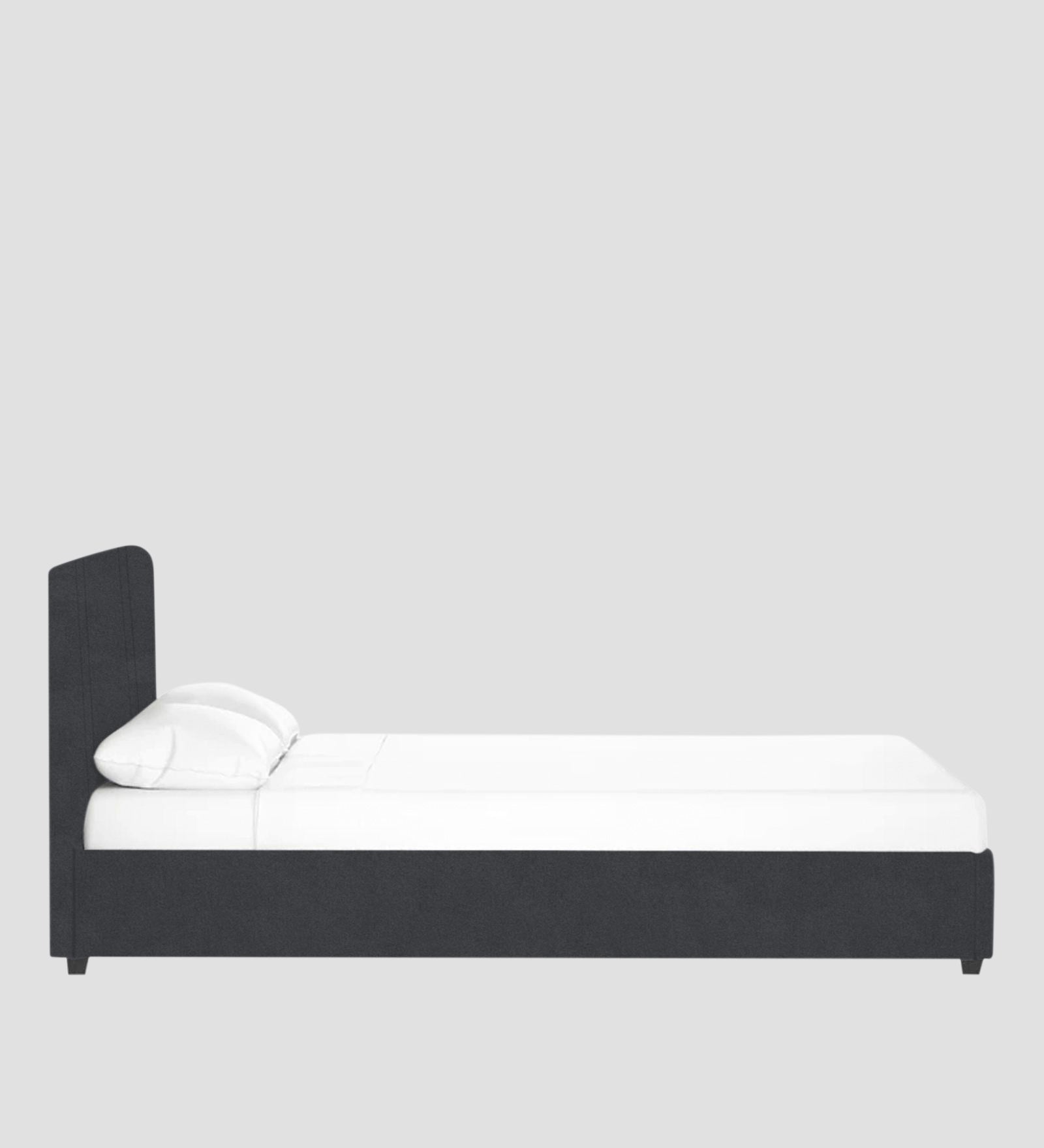 Asyra Velvet Upholstered King Size Bed In Davy Grey Colour With Box Storage - Febonic Living