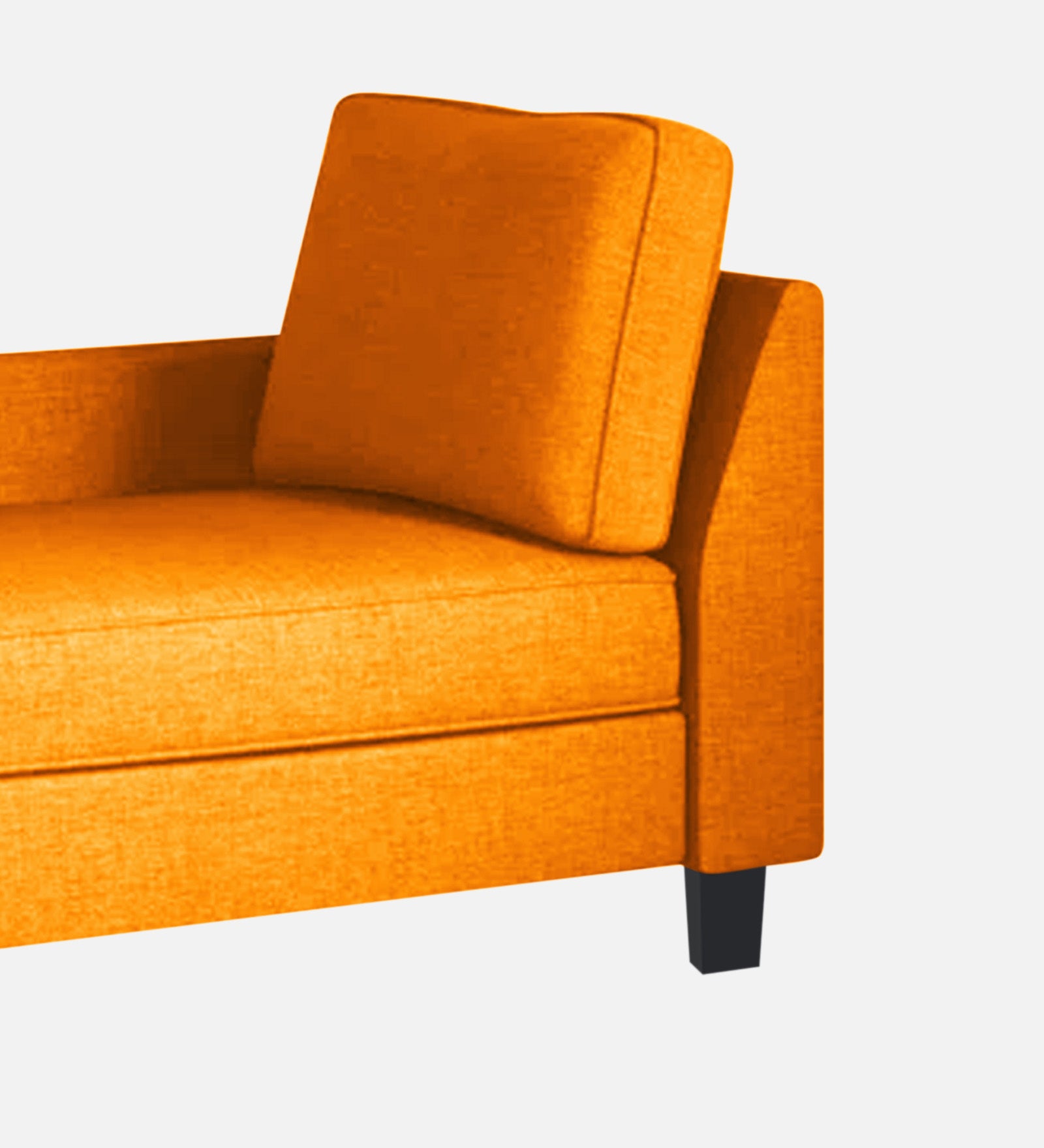 Harry Fabric LHS Chaise Lounger In Vivid Orange Colour - Febonic Living