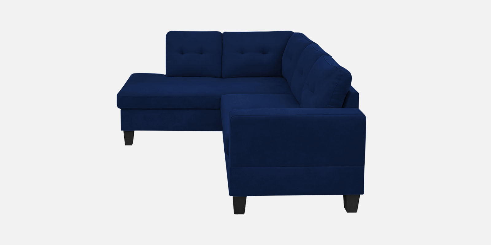 Thomas Fabric RHS Sectional Sofa (2+Lounger) In Royal Blue Colour - Febonic Living