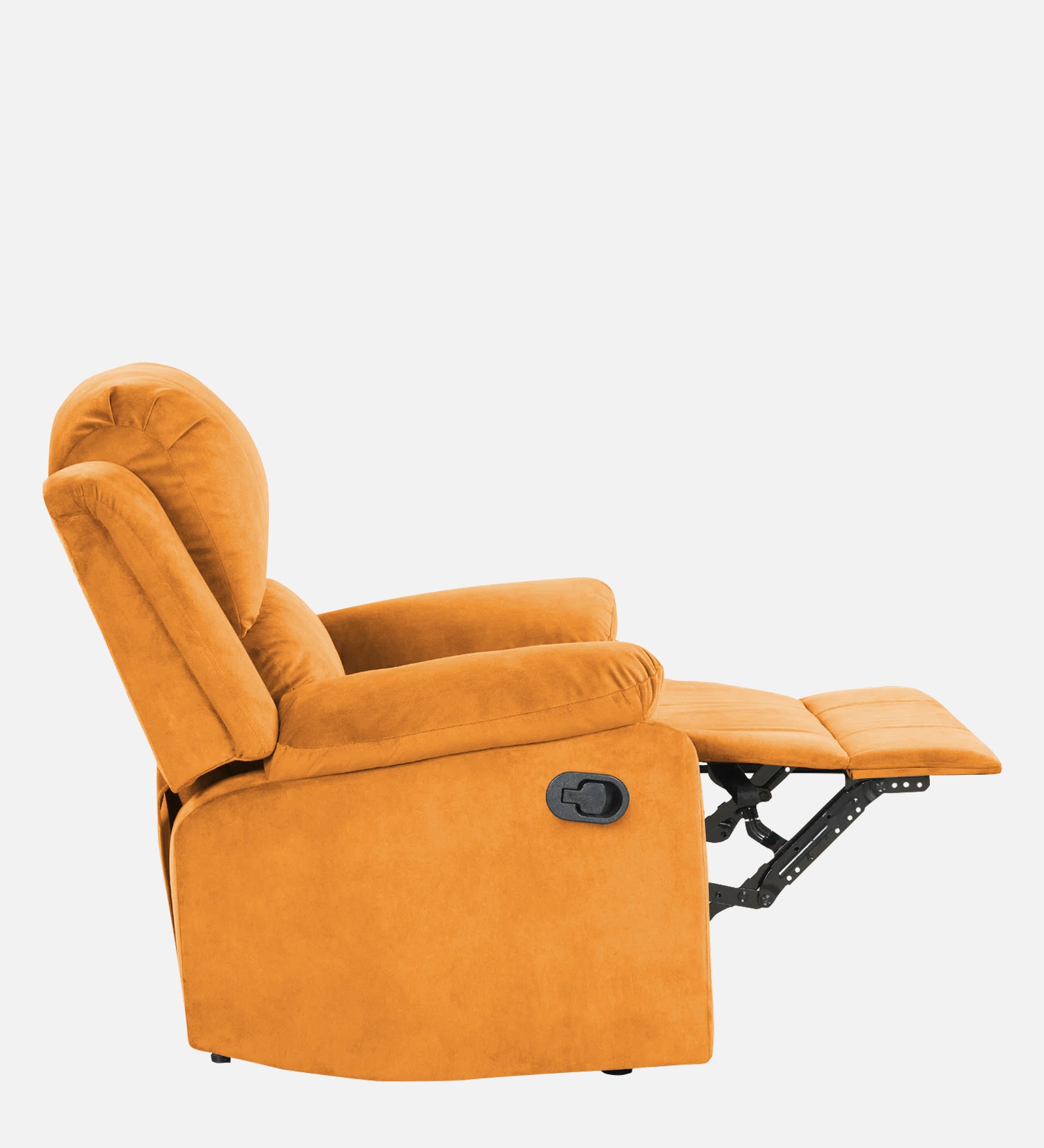 Lexi Fabric 1 Seater Motorized Recliner In Tangerine Orange Colour - Febonic Living