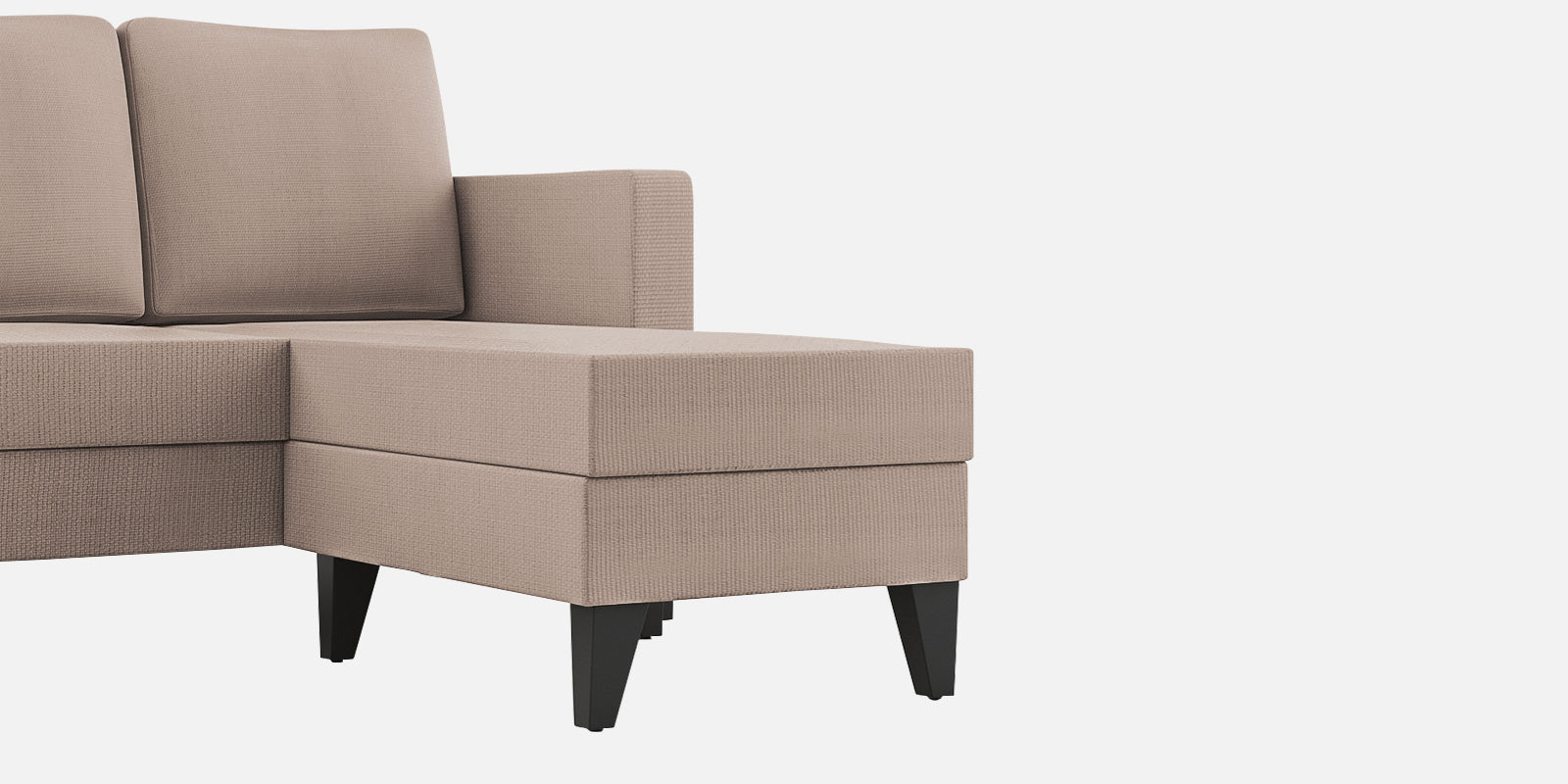 Nori Fabric LHS Sectional Sofa (3+Lounger) In Kadhi Beige Colour - Febonic Living