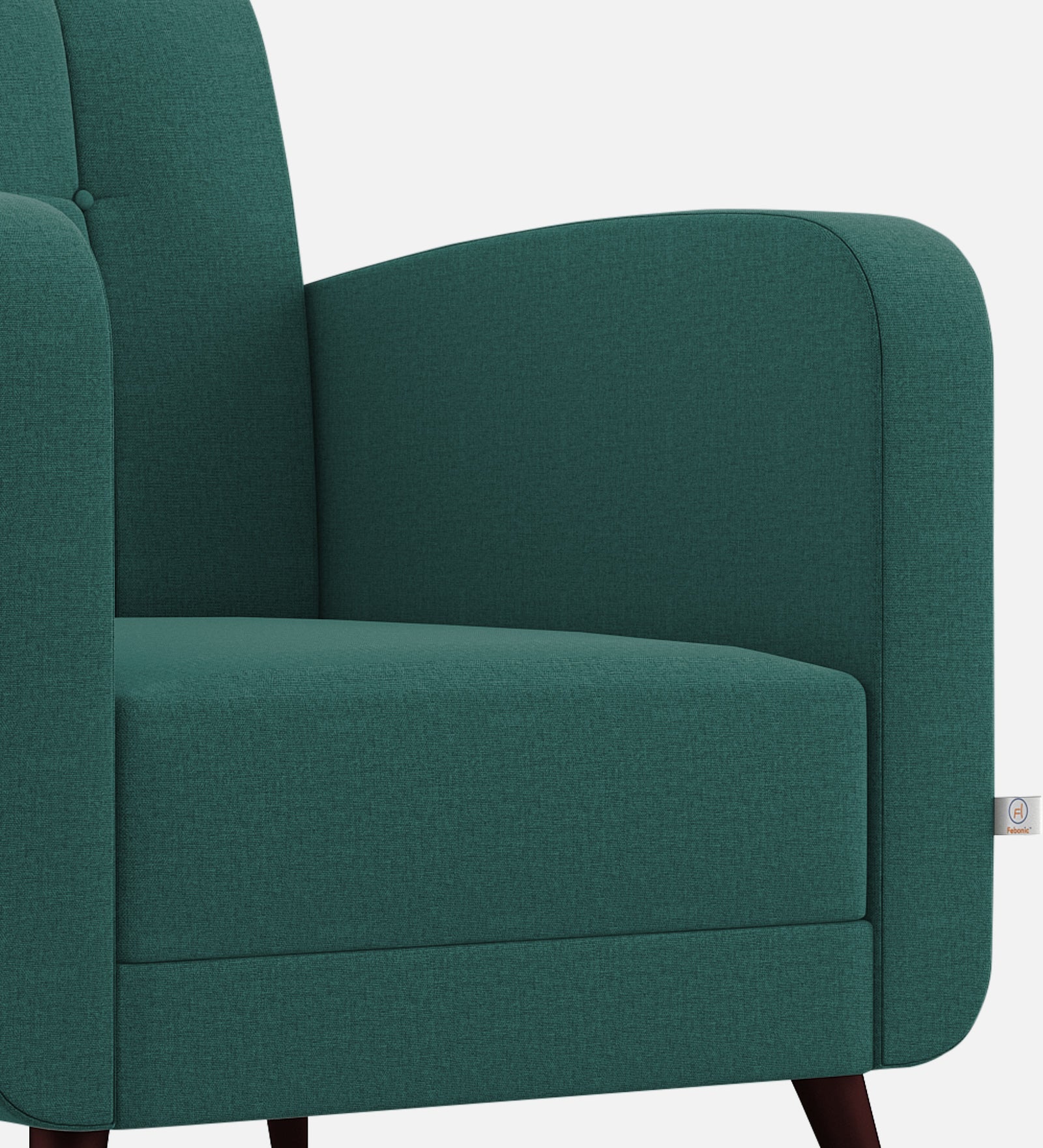 Wiki Velvet 1 Seater Sofa In Pine Green Colour - Febonic Living