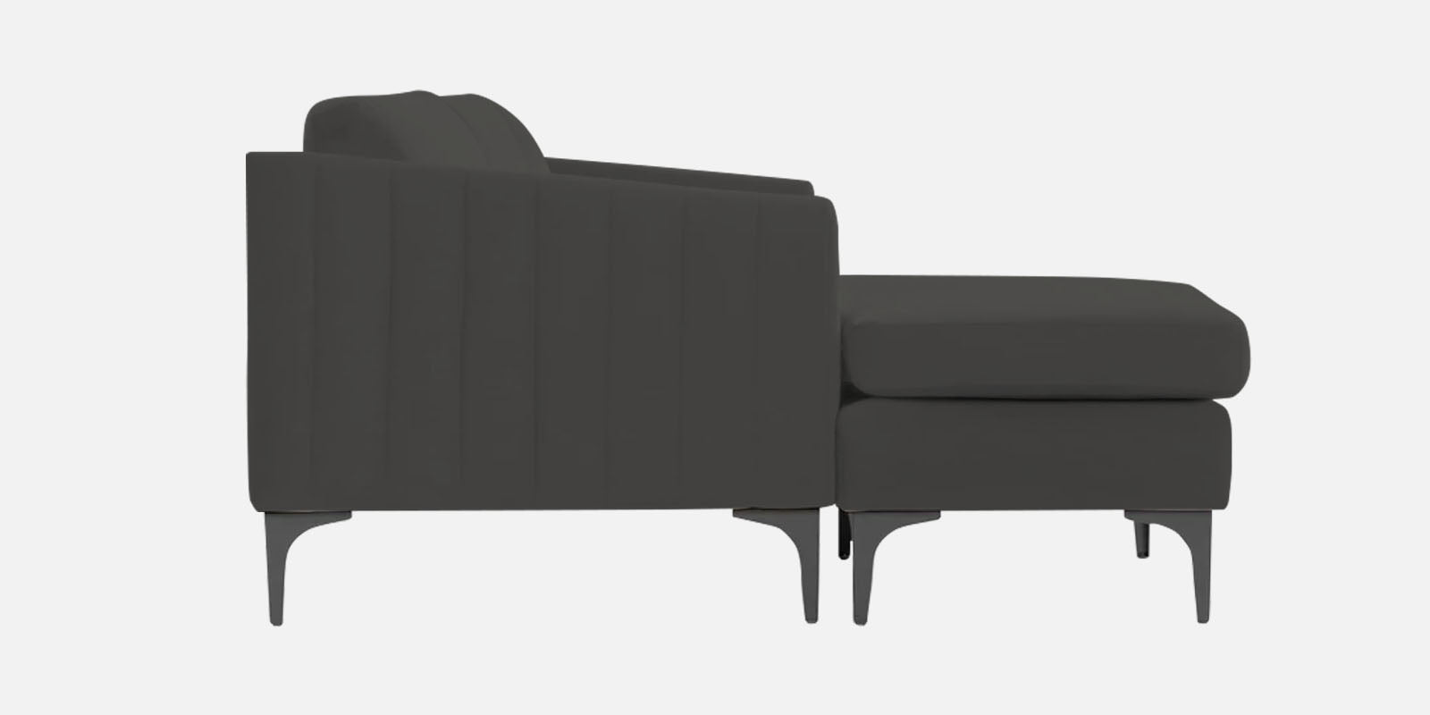 Haru Fabric LHS Sectional Sofa (2+Lounger) In Hory Grey Colour - Febonic Living